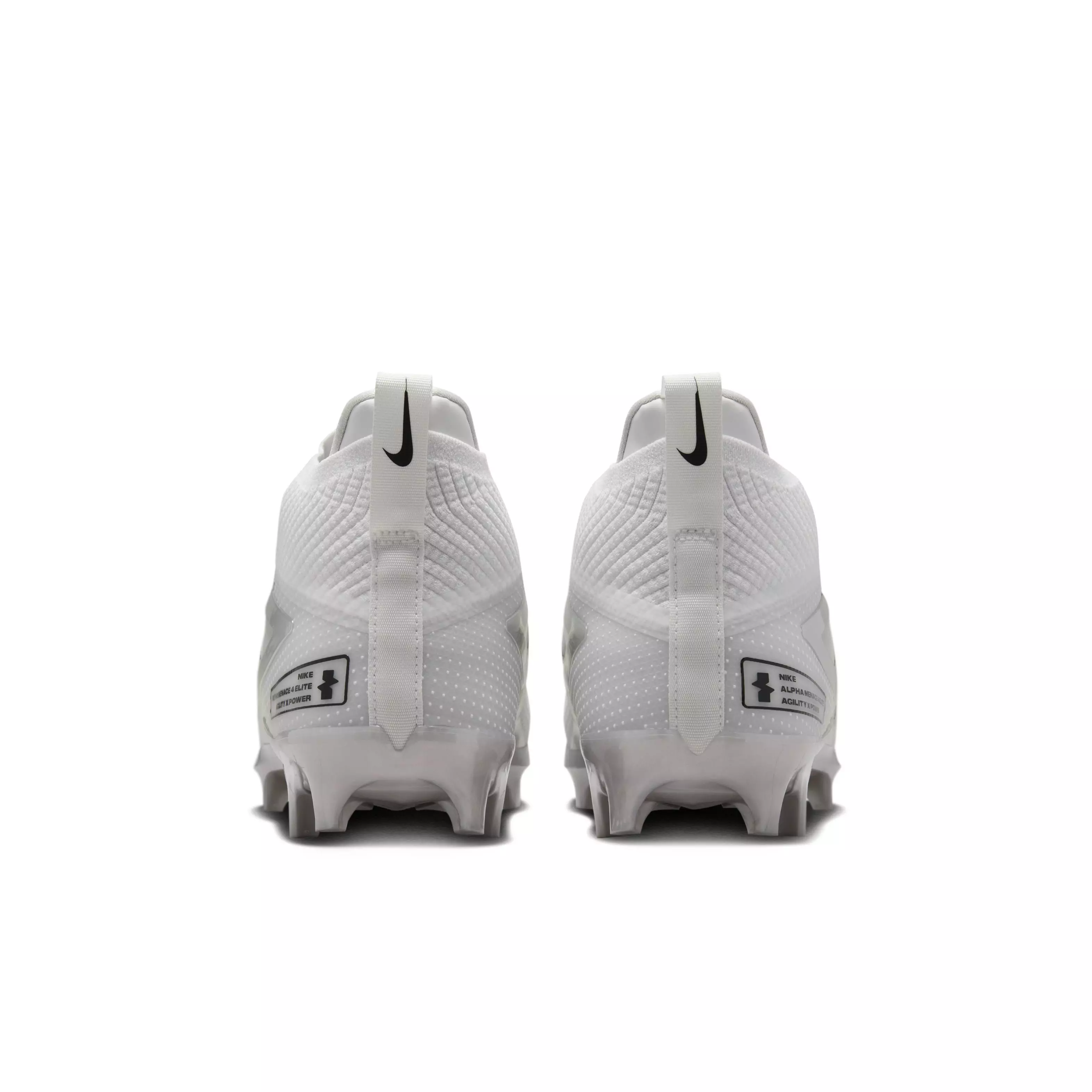 Nike Alpha Menace 4 Elite "White/Metallic Silver/Photon Dust/Black" Men's Football Cleat - WHITE/SILVER/DUST/BLACK