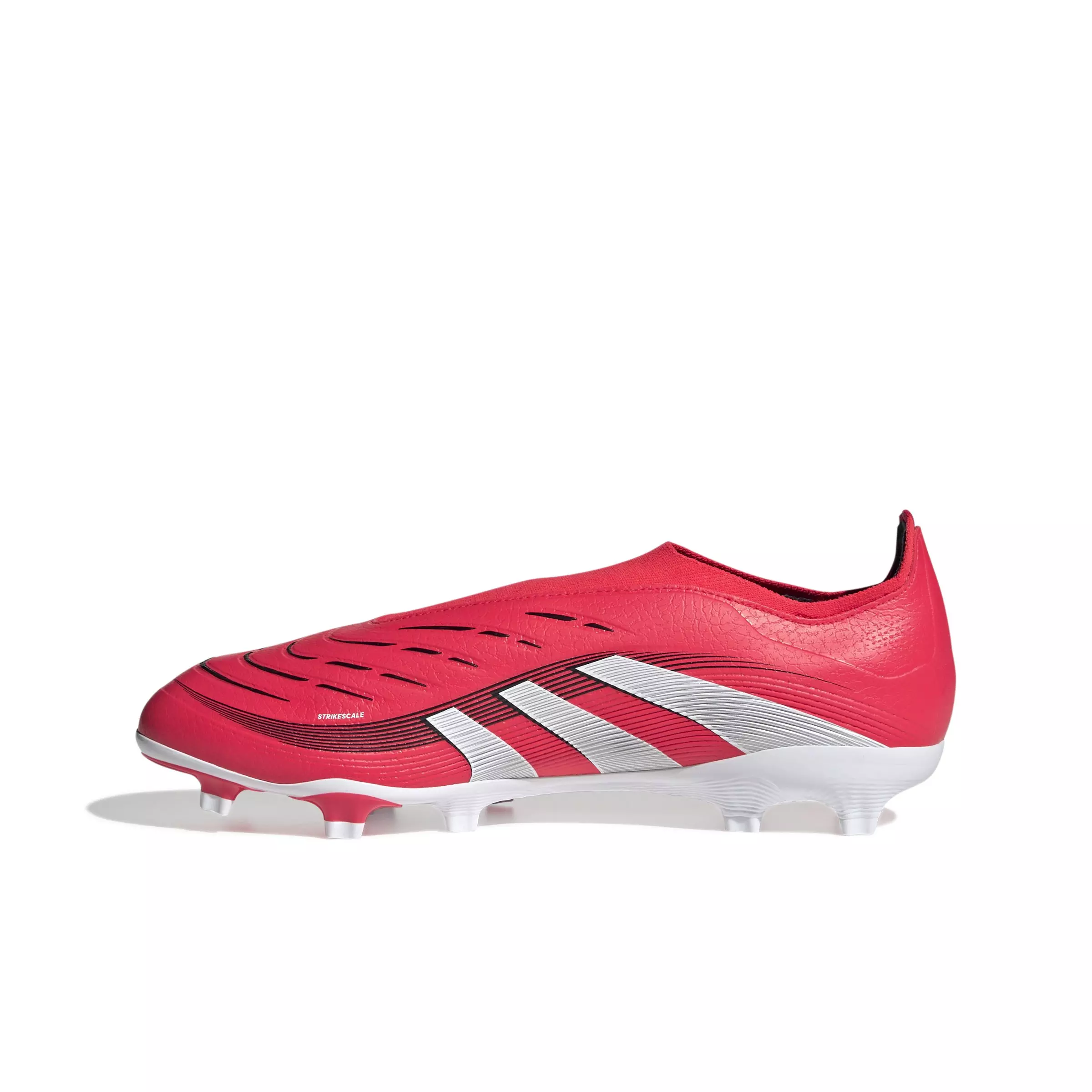 adidas Predator League Laceless MG "Lucid Red/Ftwr White/Core Black" Unisex Soccer Cleat - RED/WHITE/BLACK