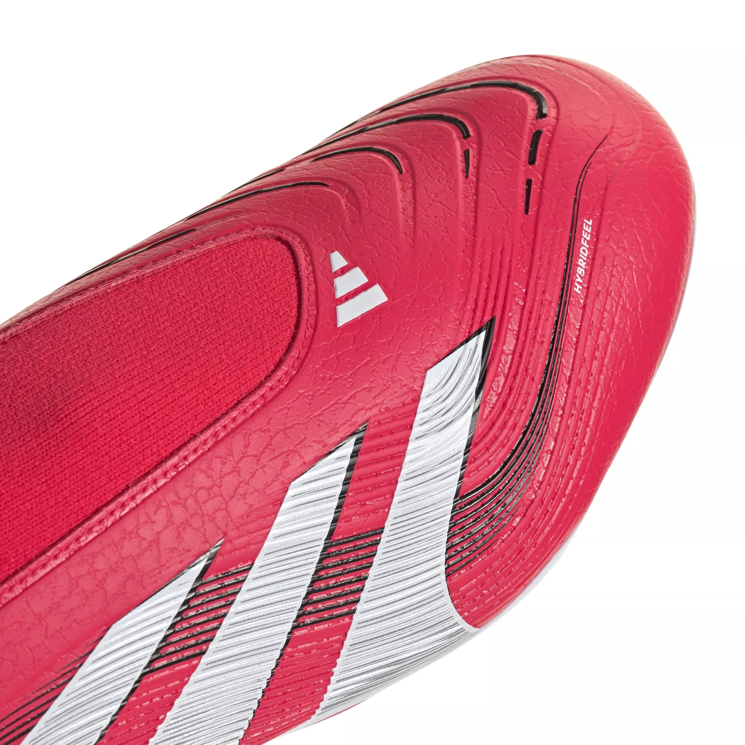 adidas Predator League Laceless MG "Lucid Red/Ftwr White/Core Black" Unisex Soccer Cleat - RED/WHITE/BLACK