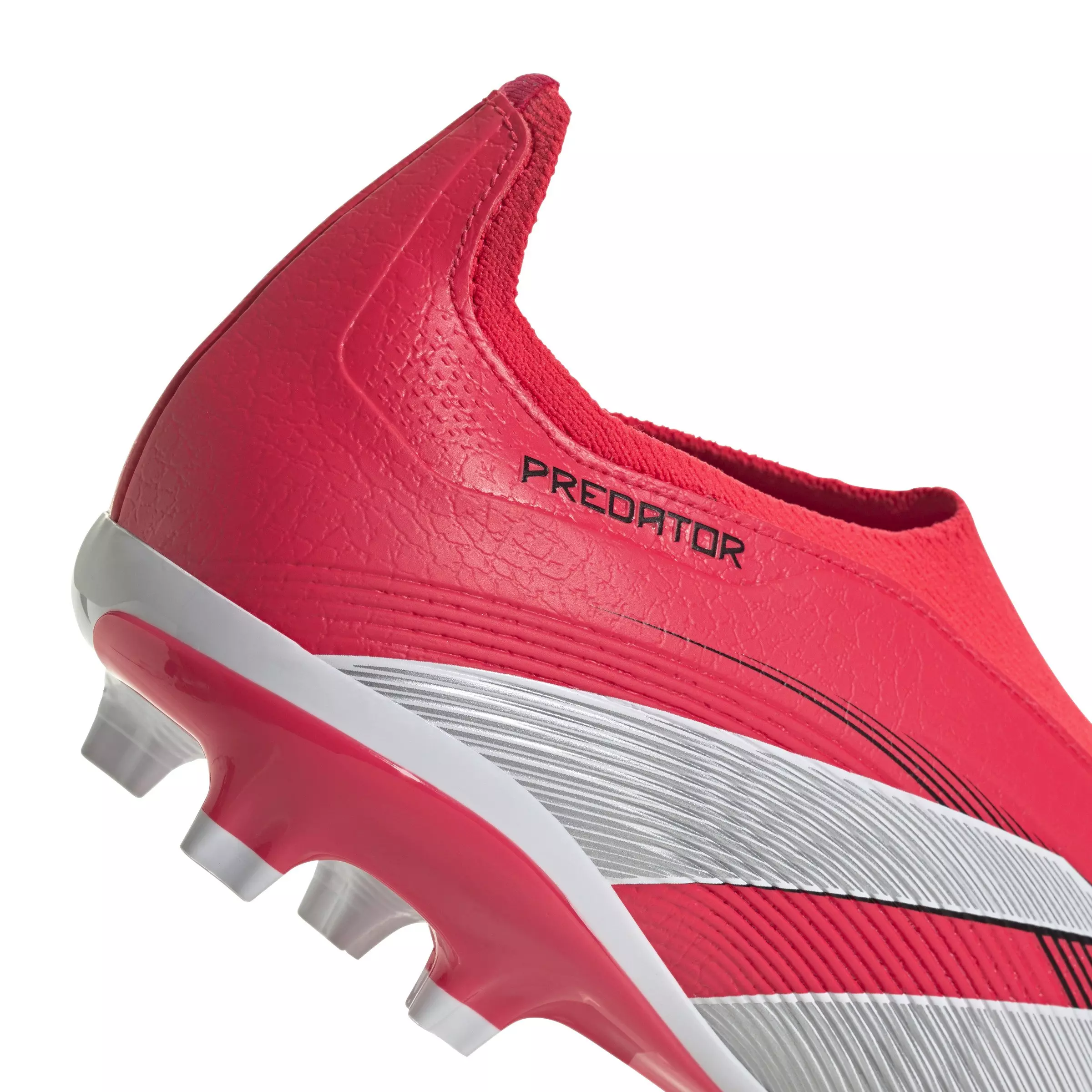 adidas Predator League Laceless MG "Lucid Red/Ftwr White/Core Black" Unisex Soccer Cleat - RED/WHITE/BLACK