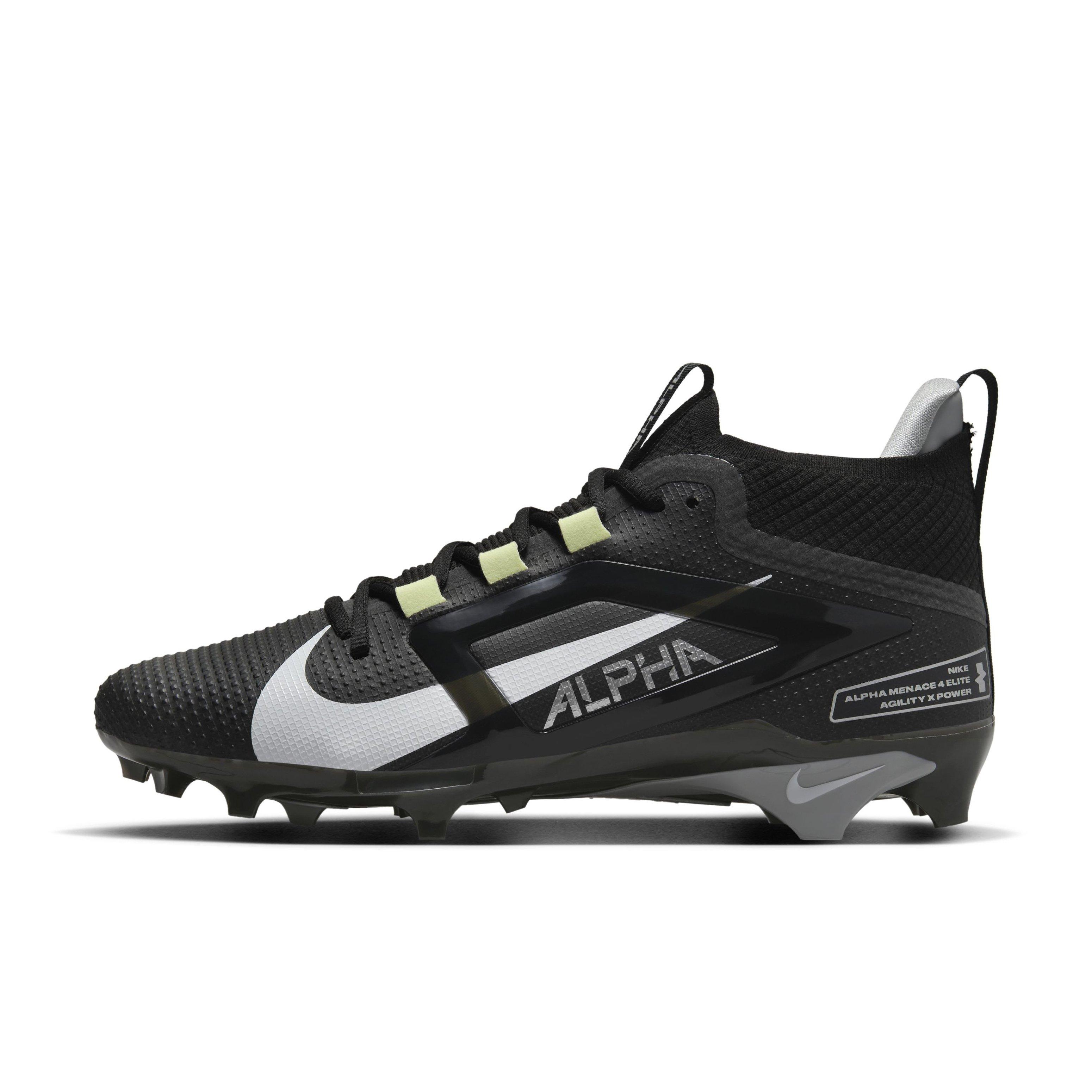 Nike Alpha Menace 4 Elite Cleat - Black | Hibbett