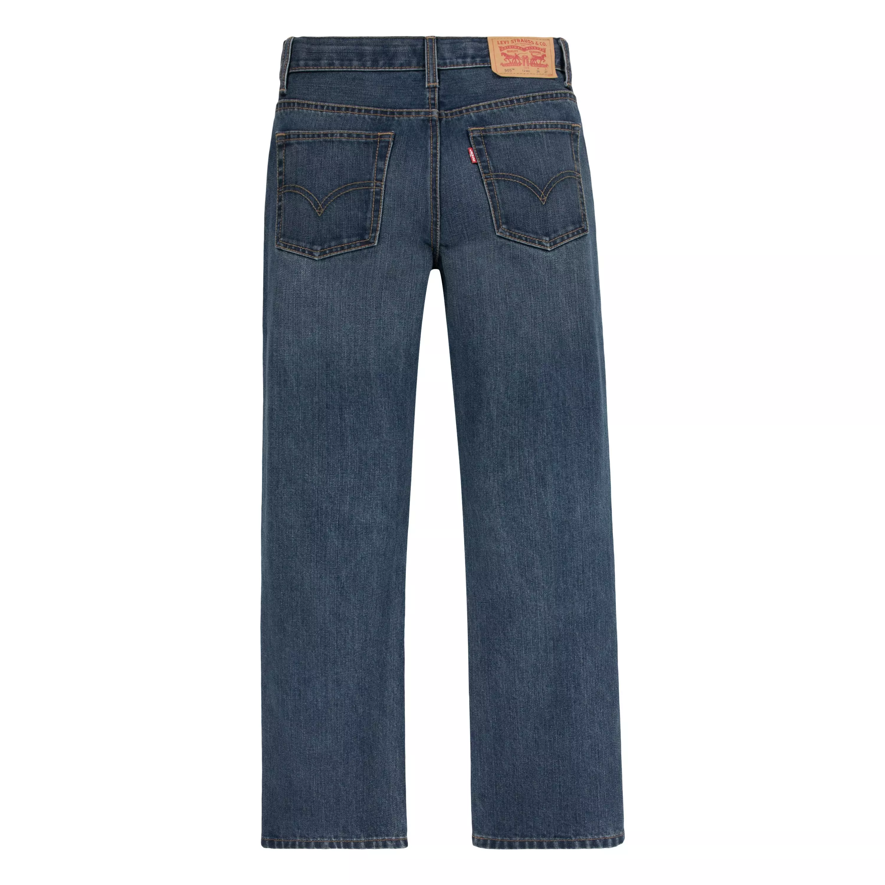 Levi's Big Boys' 505 Regular Fit Navy Wash Denim Jeans - NAVY