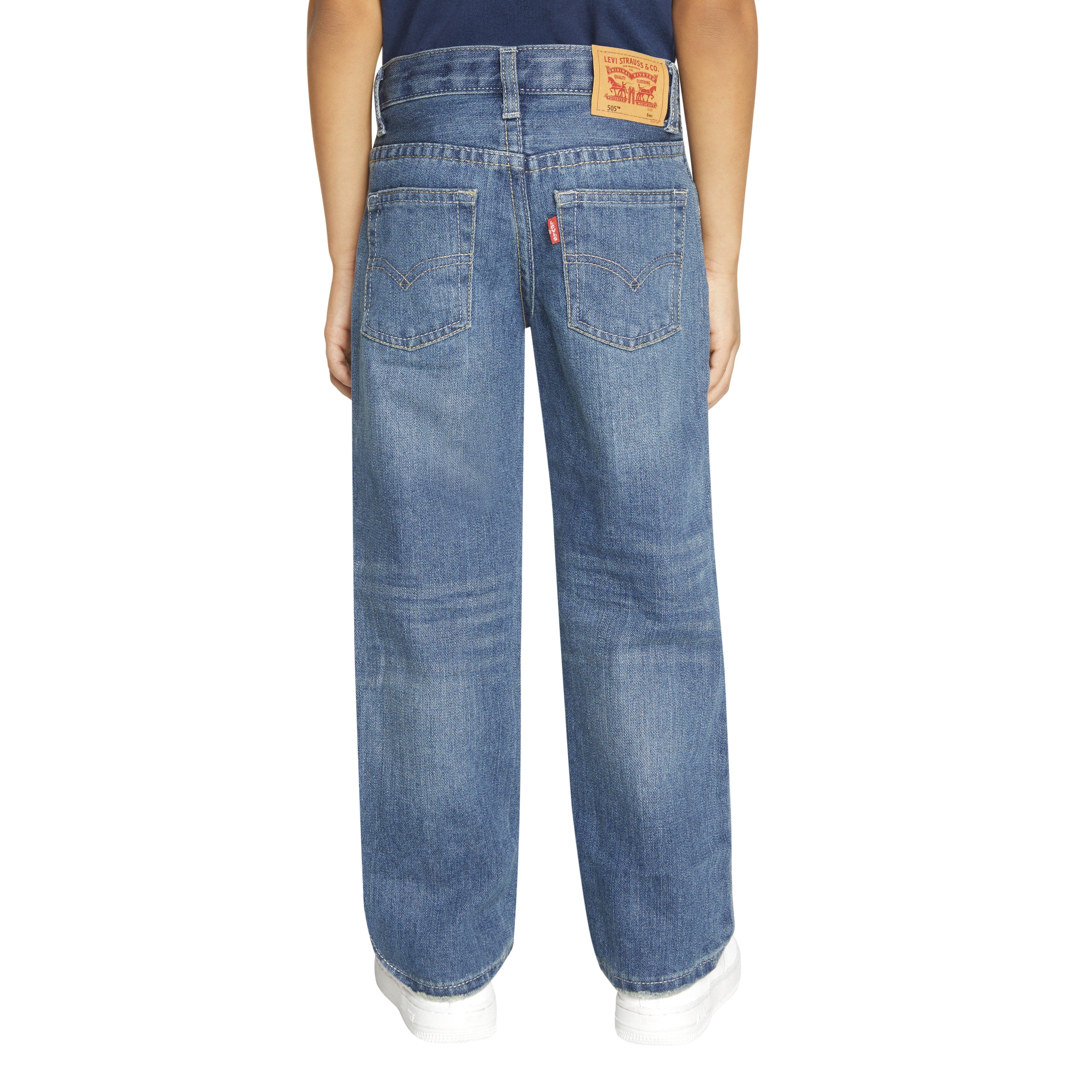 Levi's 505 Regular Fit Little Boys' Medium Blue Wash Denim Jeans