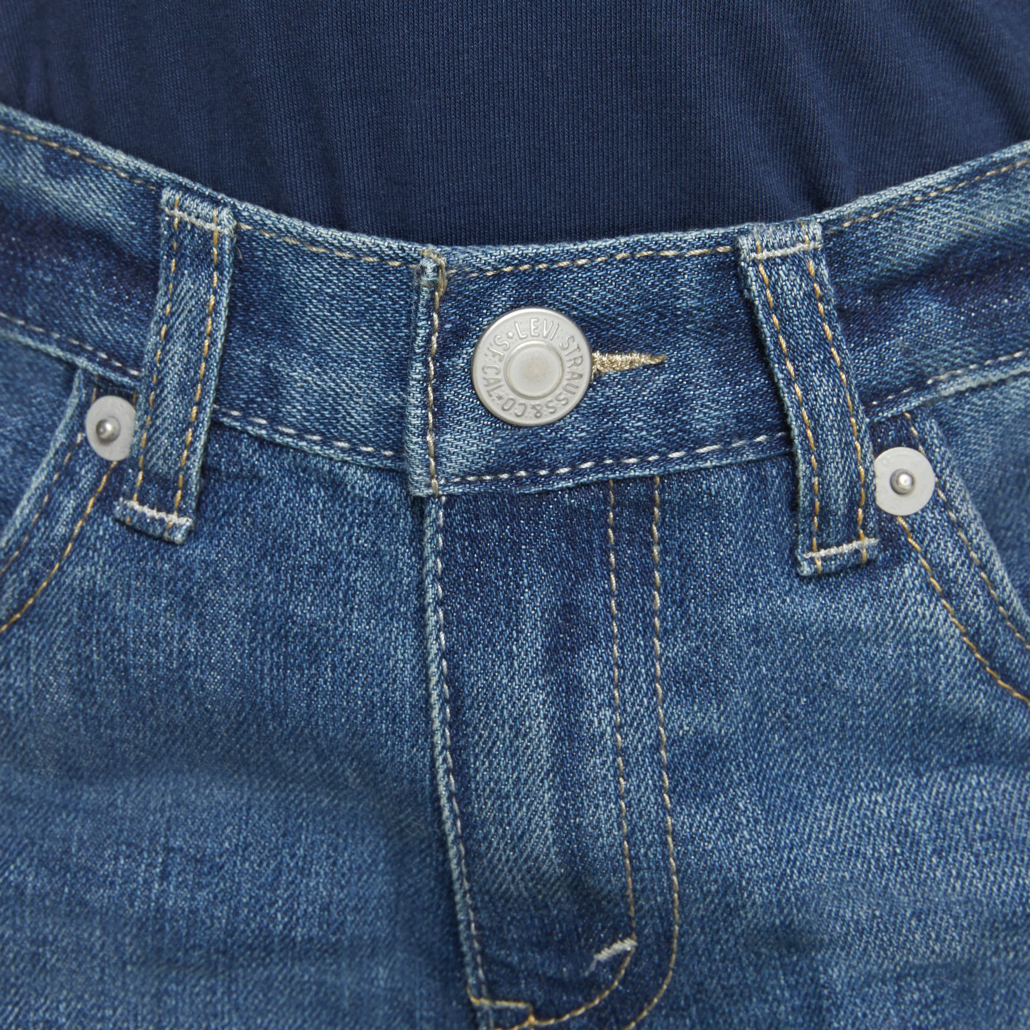 Levi's Little Boys' 505 Regular Fit Medium Blue Wash Denim Jeans - BLUE