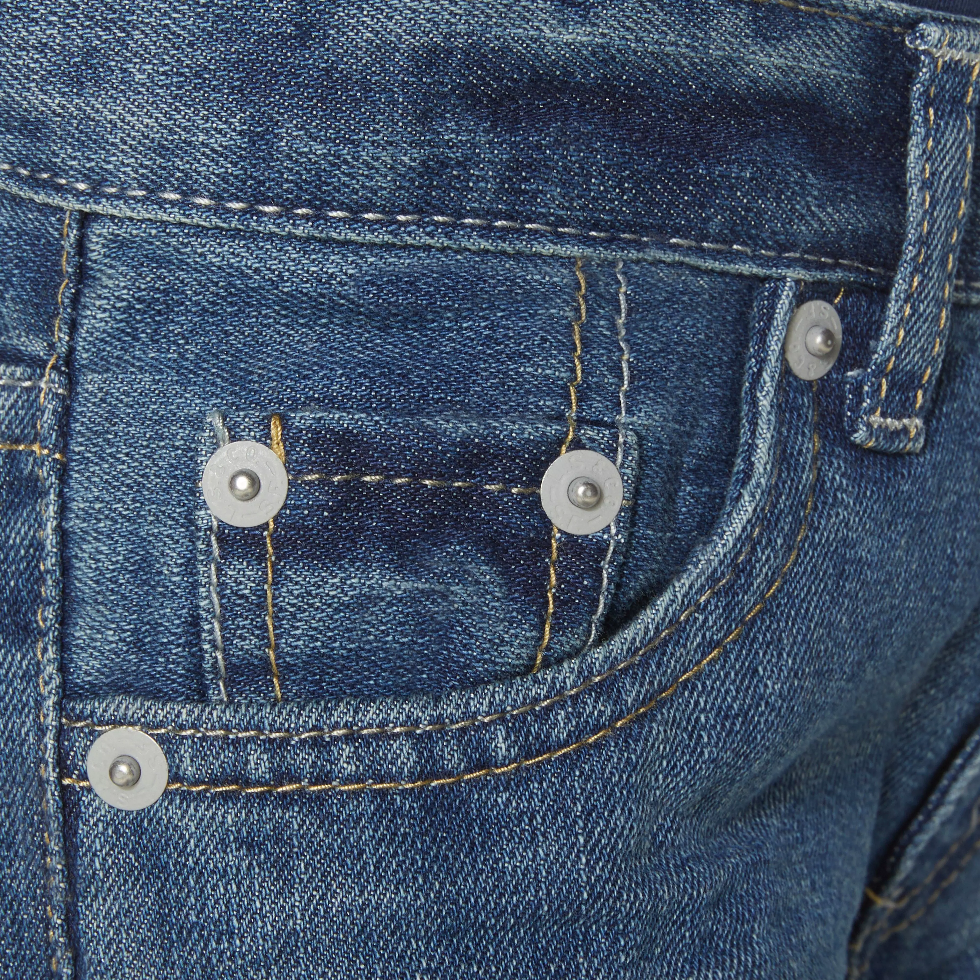 Levi's Little Boys' 505 Regular Fit Medium Blue Wash Denim Jeans - BLUE