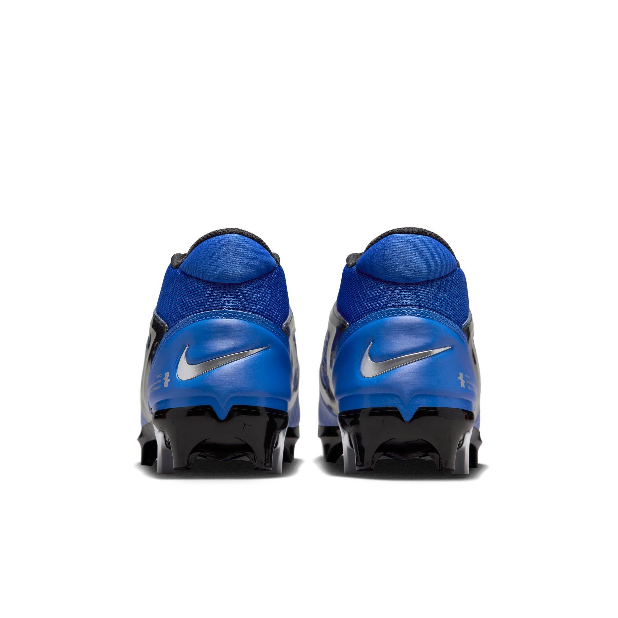 Nike Alpha Menace 4 Pro "Hyper Royal/Metallic Silver/Midnight Navy/White" Men's Football Cleat - ROYAL/SILVER/NAVY/WHITE Thumbnail View 5