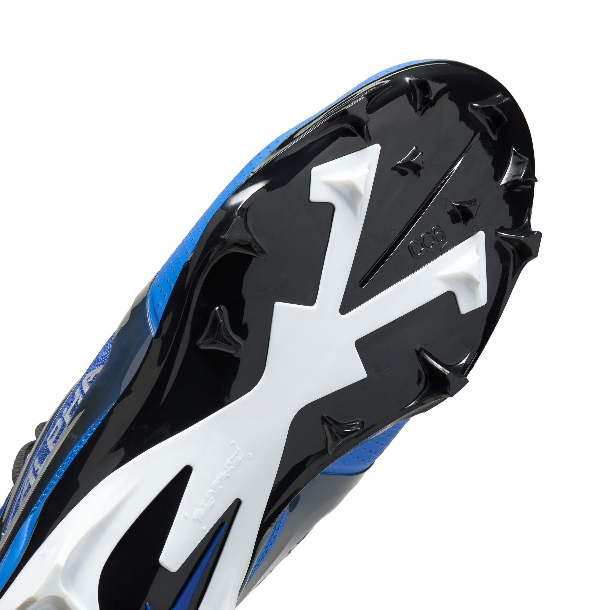 Nike Alpha Menace 4 Pro "Hyper Royal/Metallic Silver/Midnight Navy/White" Men's Football Cleat - ROYAL/SILVER/NAVY/WHITE Thumbnail View 9