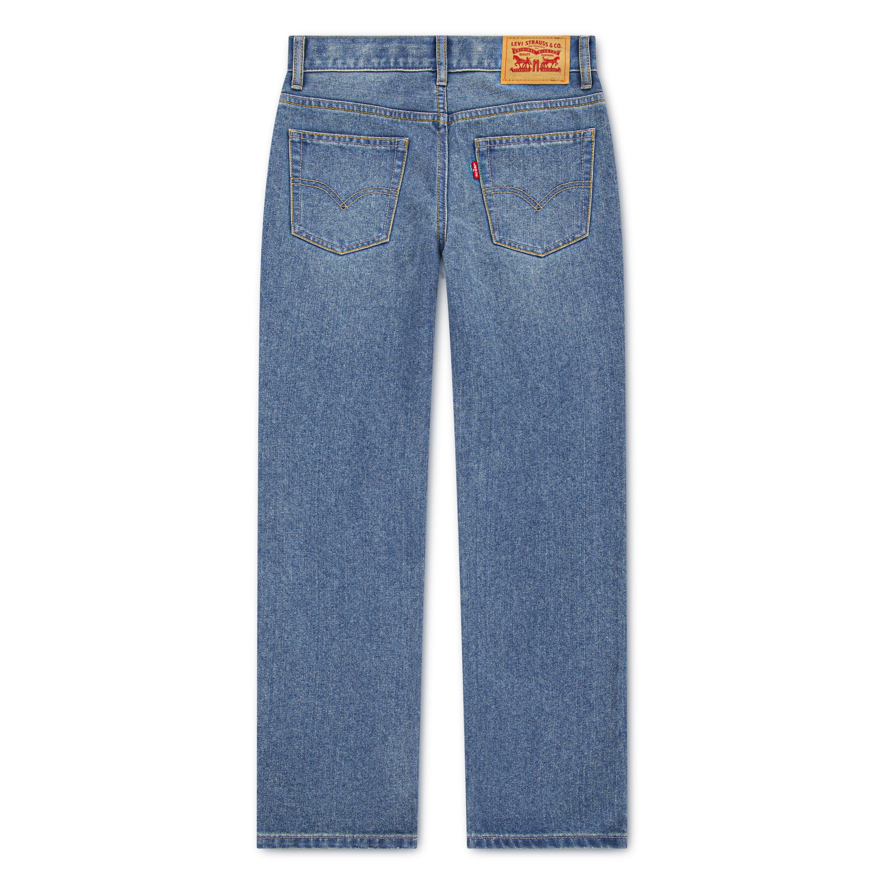 Levi's Big Boys' 505 Regular Fit Medium Blue Wash Denim Jeans - BLUE Thumbnail View 9