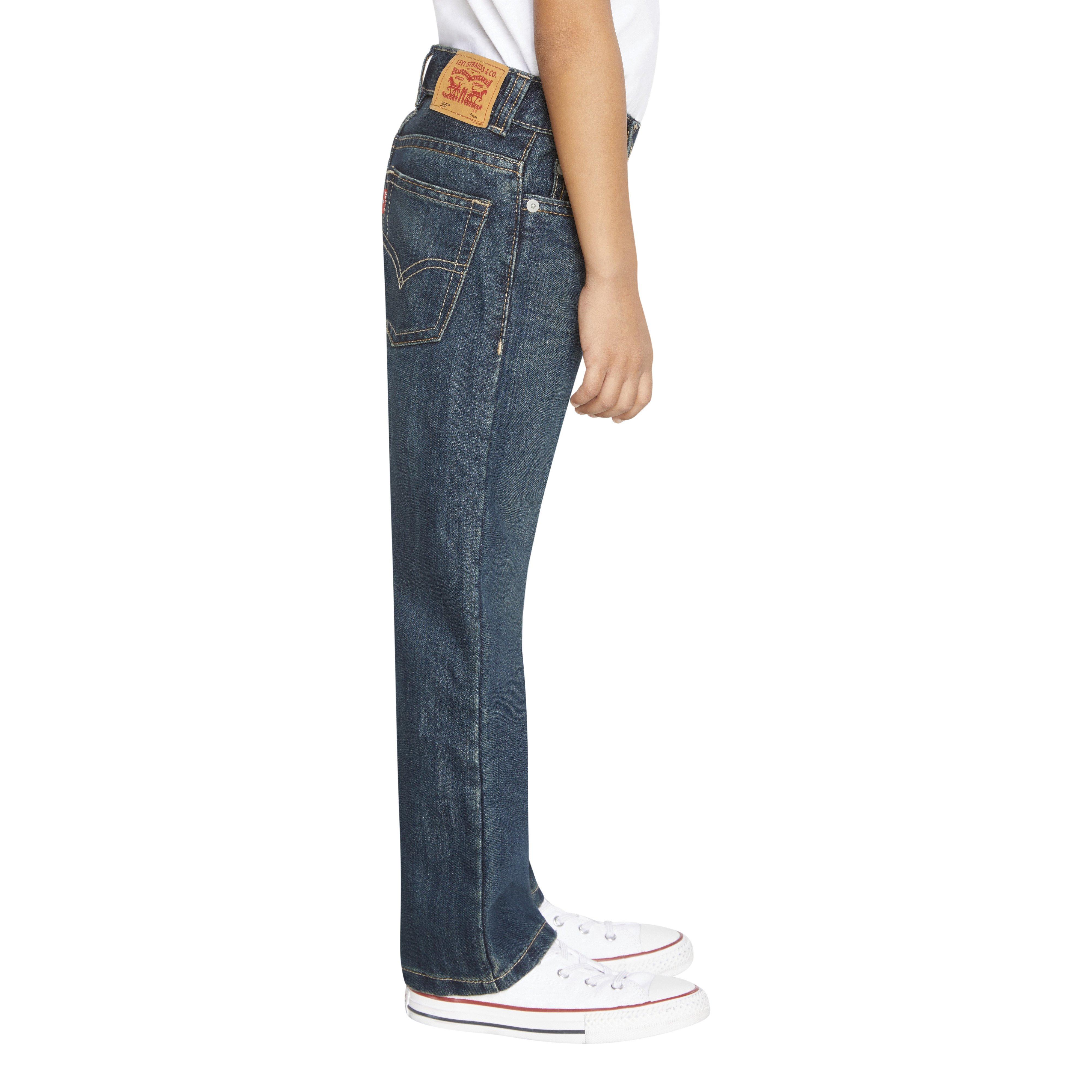 Levi's 505 Regular Fit Little Boys' Dark Blue Wash Denim Jeans