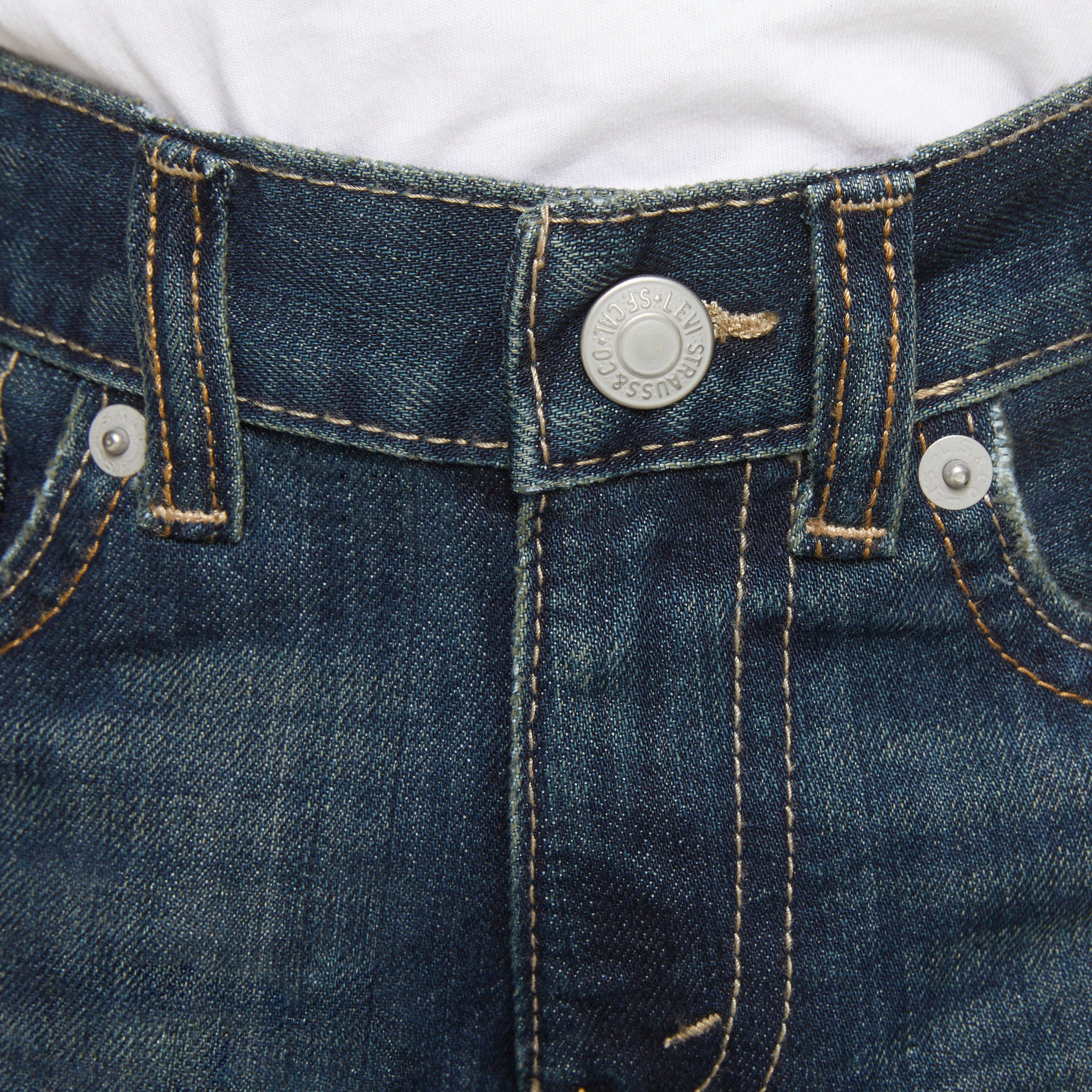 Levi's 505 Regular Fit Little Boys' Dark Blue Wash Denim Jeans