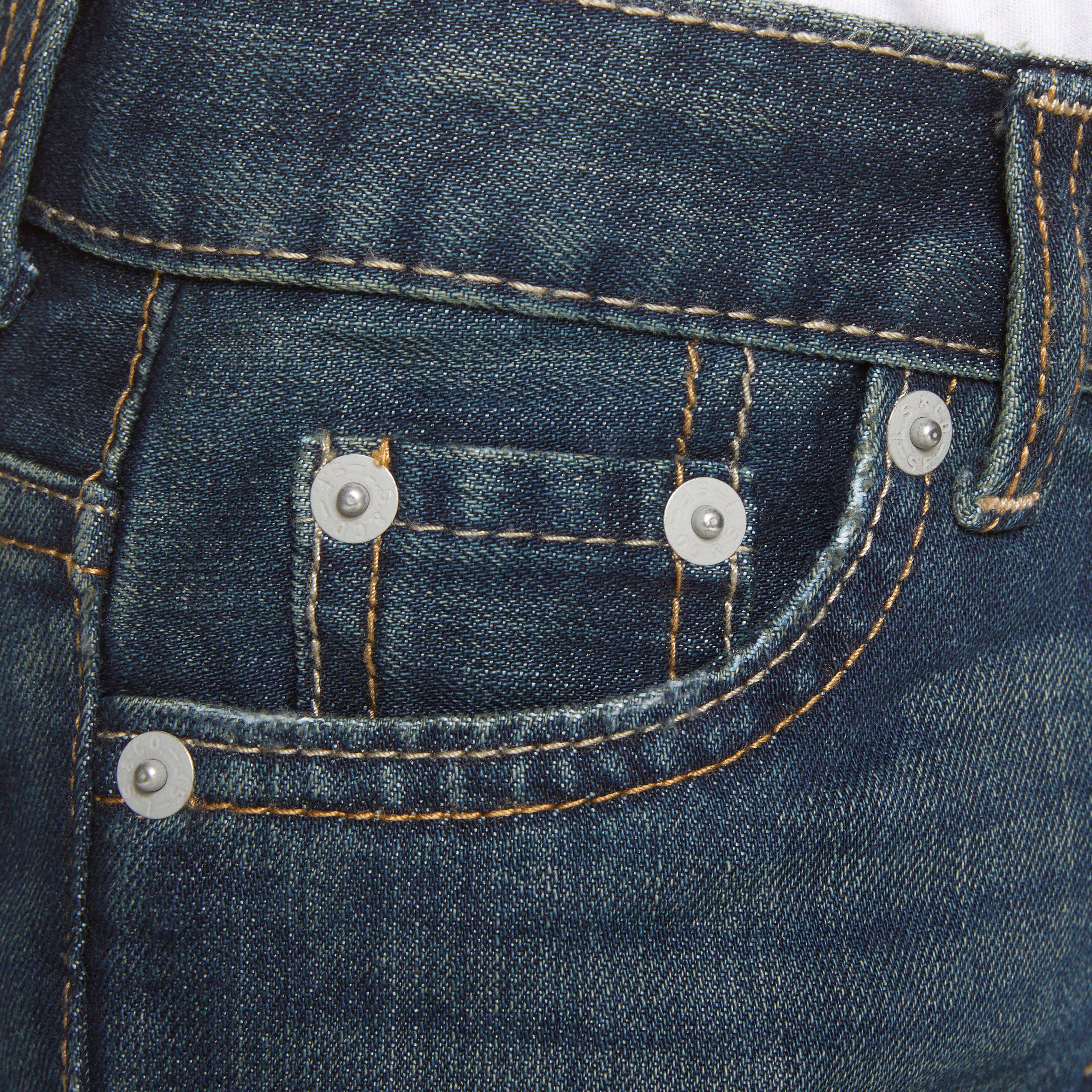 Levi's 505 Regular Fit Little Boys' Dark Blue Wash Denim Jeans