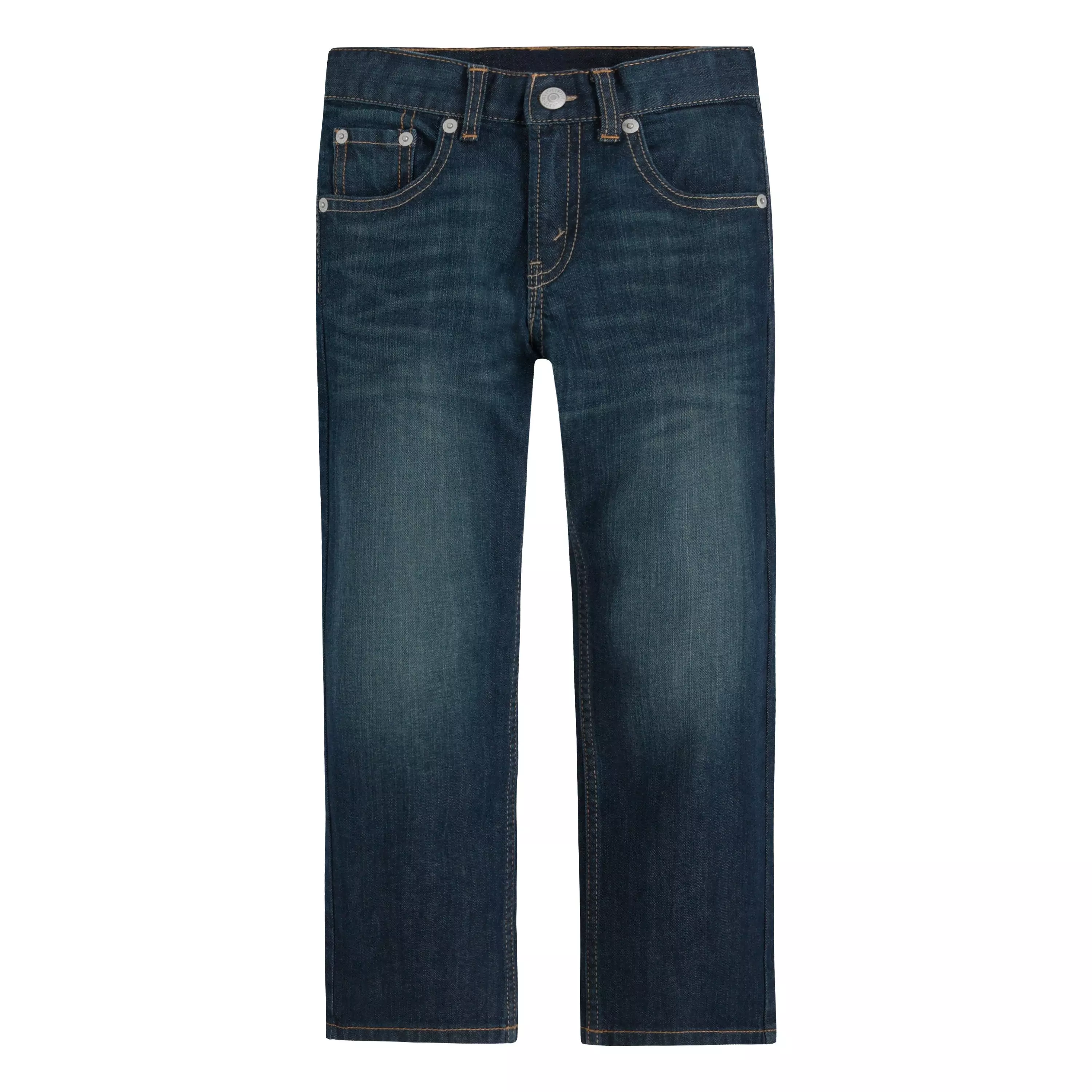 Levi's Little Boys' 505 Regular Fit Dark Blue Wash Denim Jeans - DARK BLUE