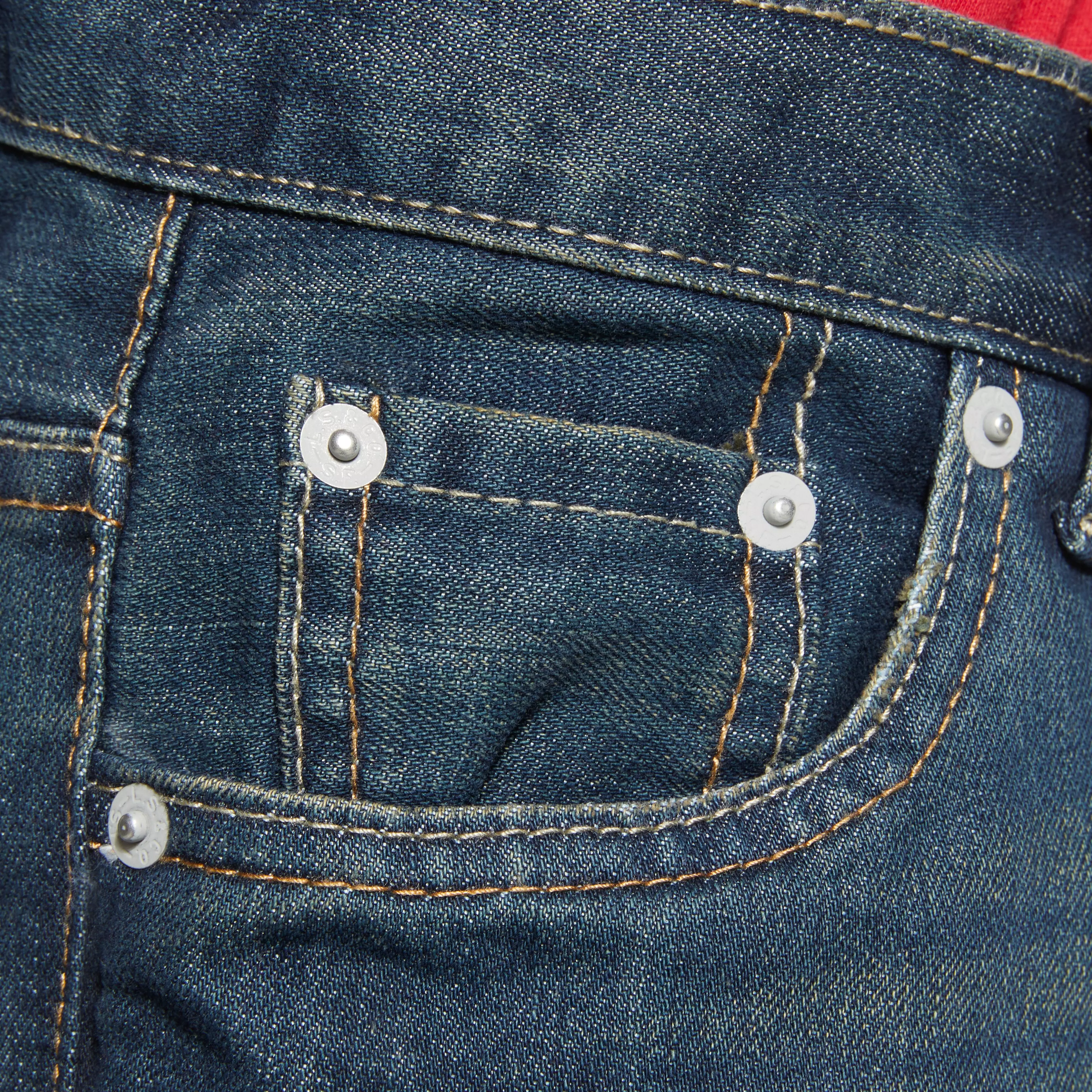 Levi's Big Boys' 505 Regular Fit Dark Blue Wash Denim Jeans - DARK BLUE
