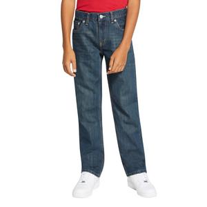 Levi's Big Boys' 505 Regular Fit Dark Blue Wash Denim Jeans