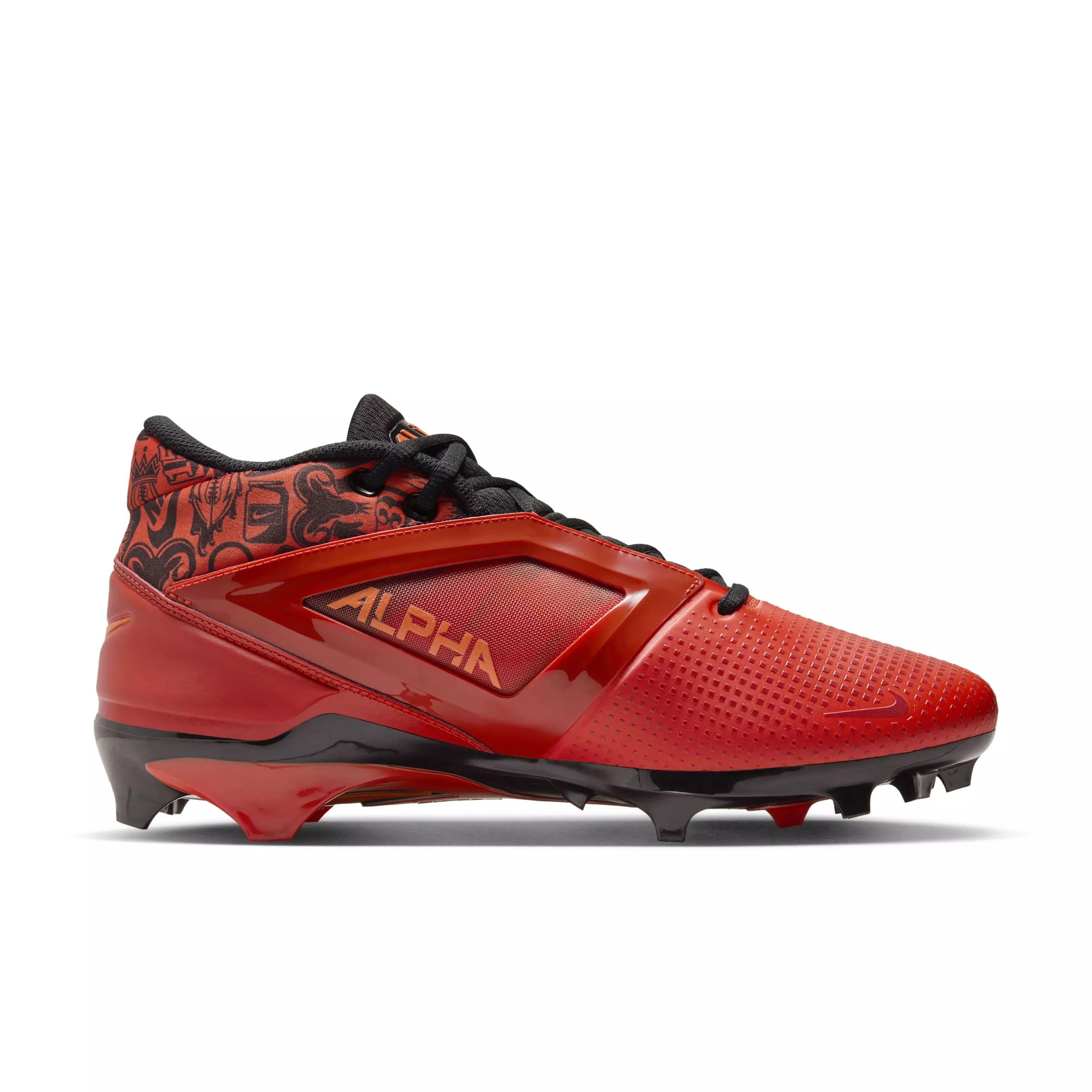 Nike Alpha Menace 4 Pro NRG "Picante Red/Bright Mandarin/Dragon Red/Black" Men's Football Cleat - RED/MANDARIN/RED/BLACK