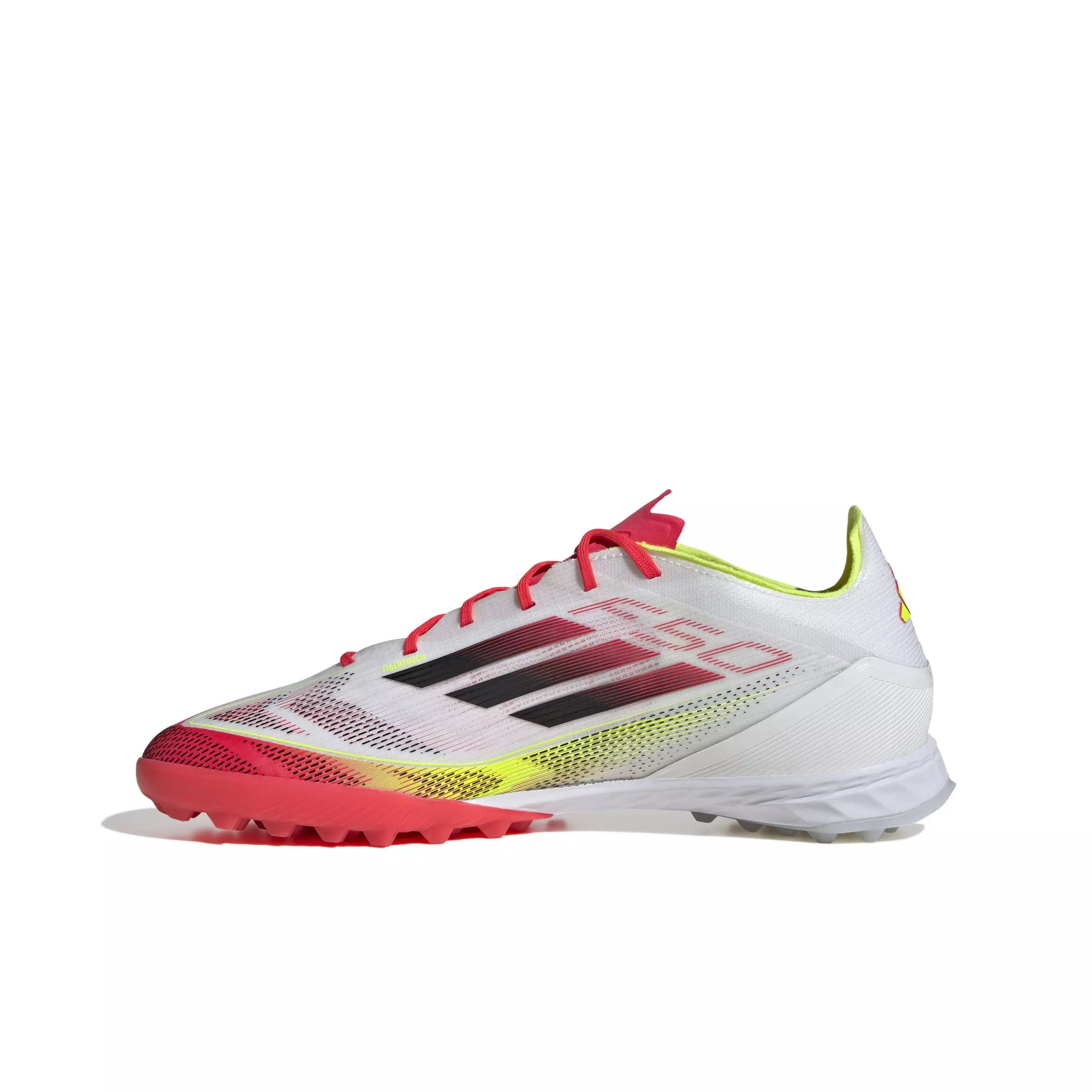adidas F50 Pro Turf "Ftwr White/Core Black/Solar Yellow" Unisex Soccer Shoe - WHITE/BLACK/YELLOW