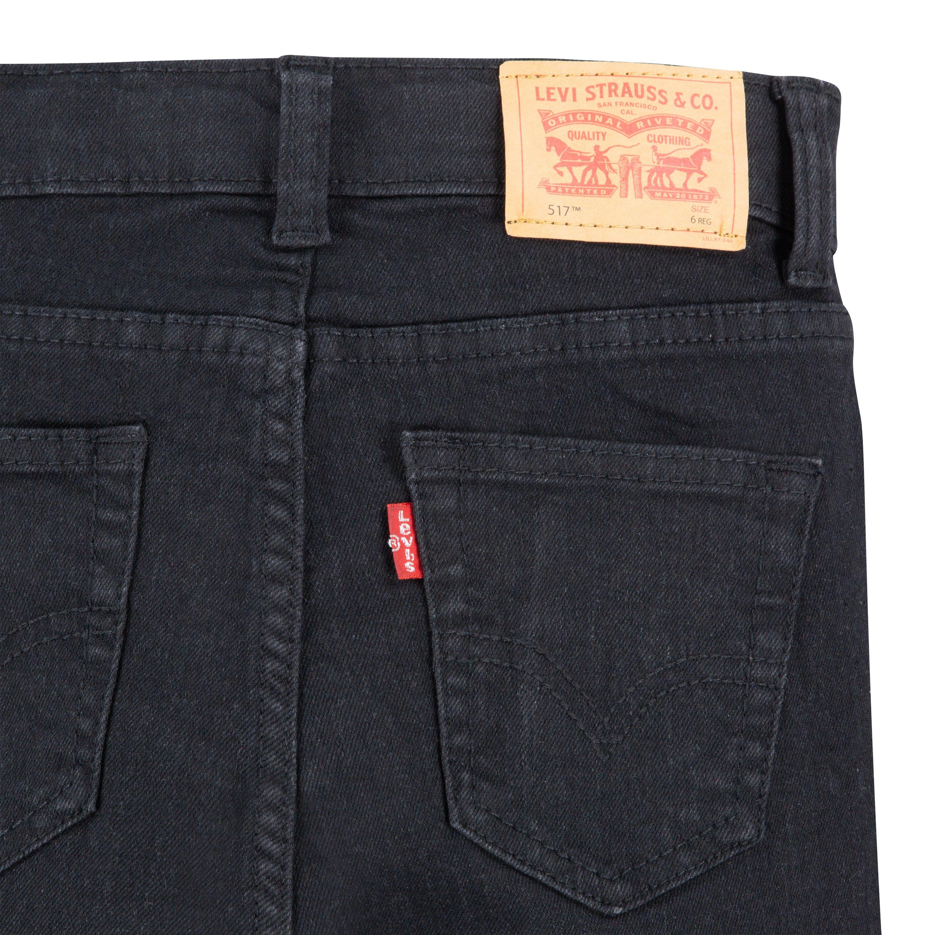 Levi's 511 Bootcut Black Wash Little Boys' Denim Jeans - Black - BLACK Thumbnail View 7