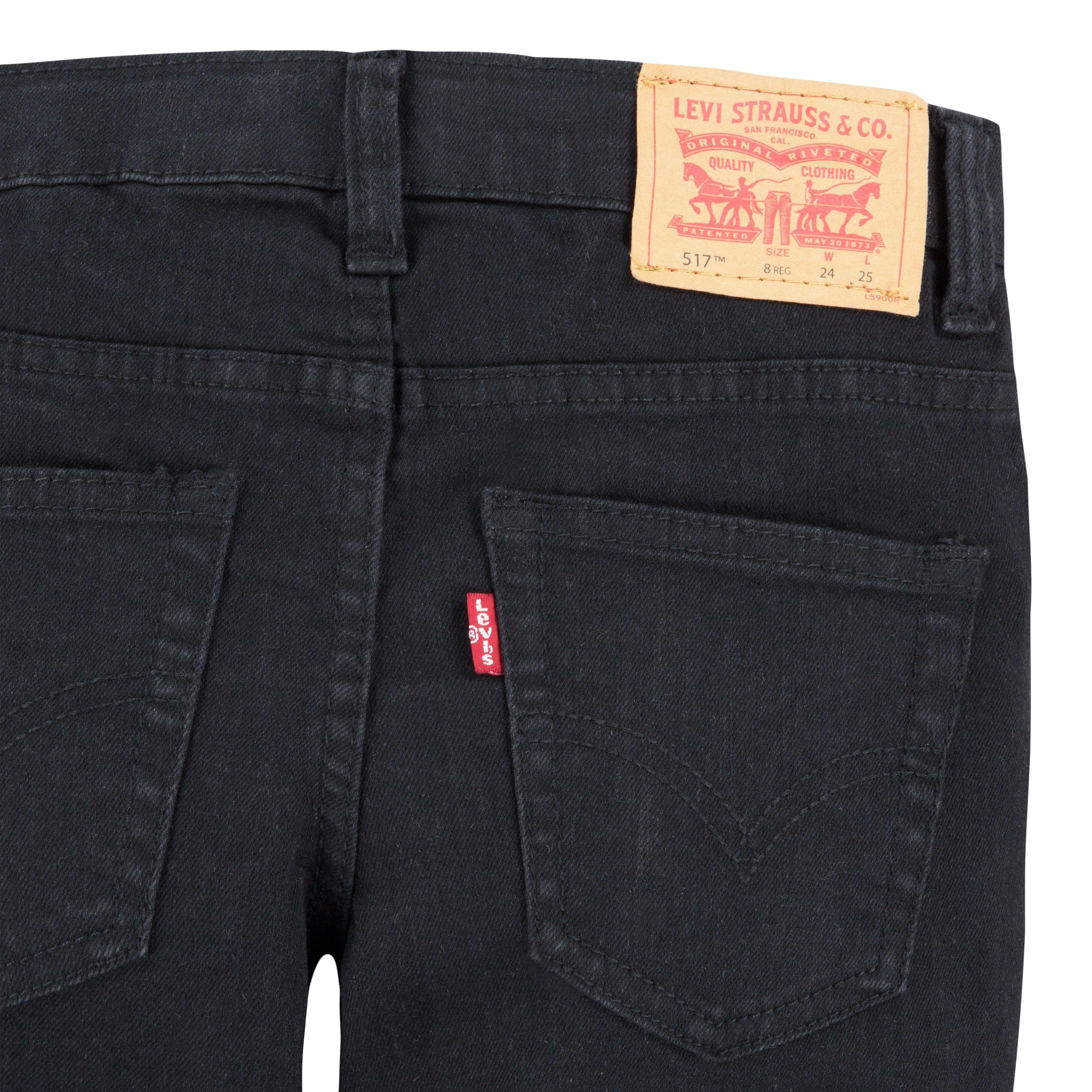 Levi's 511 Bootcut Black Wash Big Boys' Black Denim Jeans - BLACK Thumbnail View 6