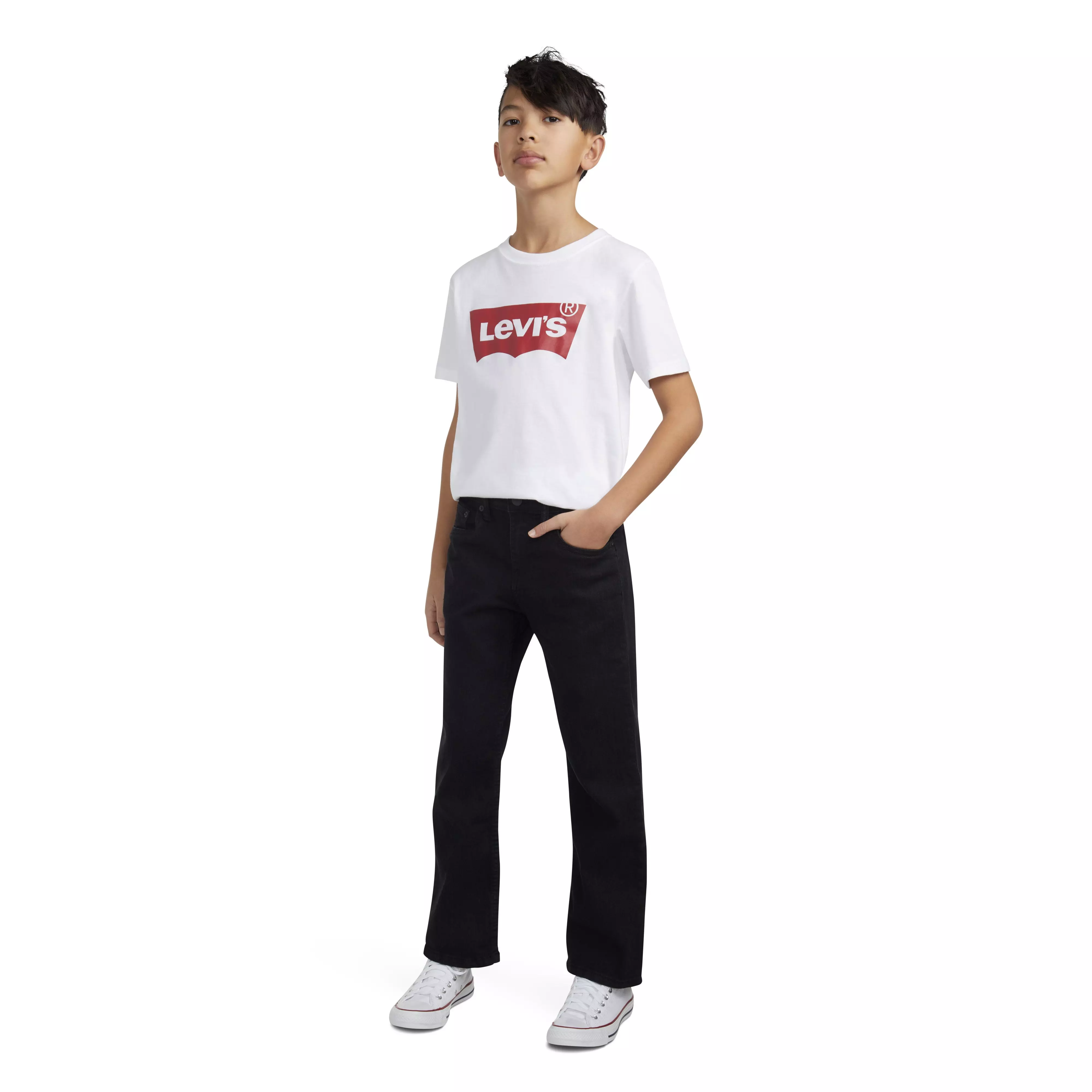Levi's 511 Bootcut Black Wash Big Boys' Denim Jeans - Black - BLACK
