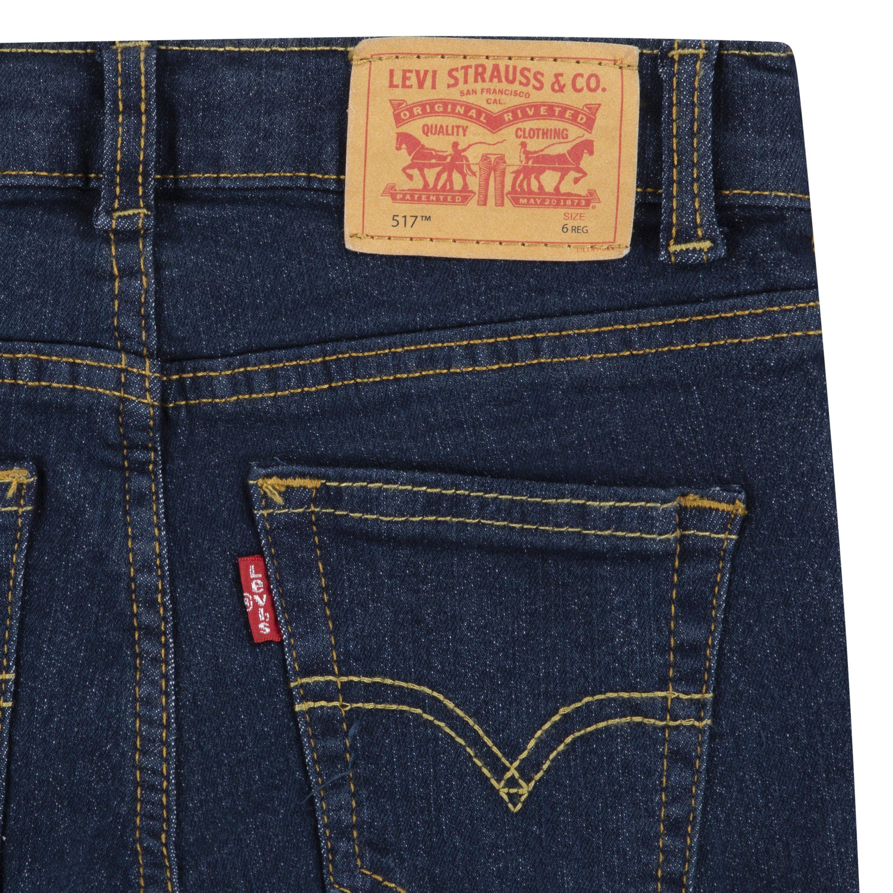 Levi's 511 Bootcut Dark Wash Little Boys' Denim Jeans - Dk Blue - DK BLUE Thumbnail View 4