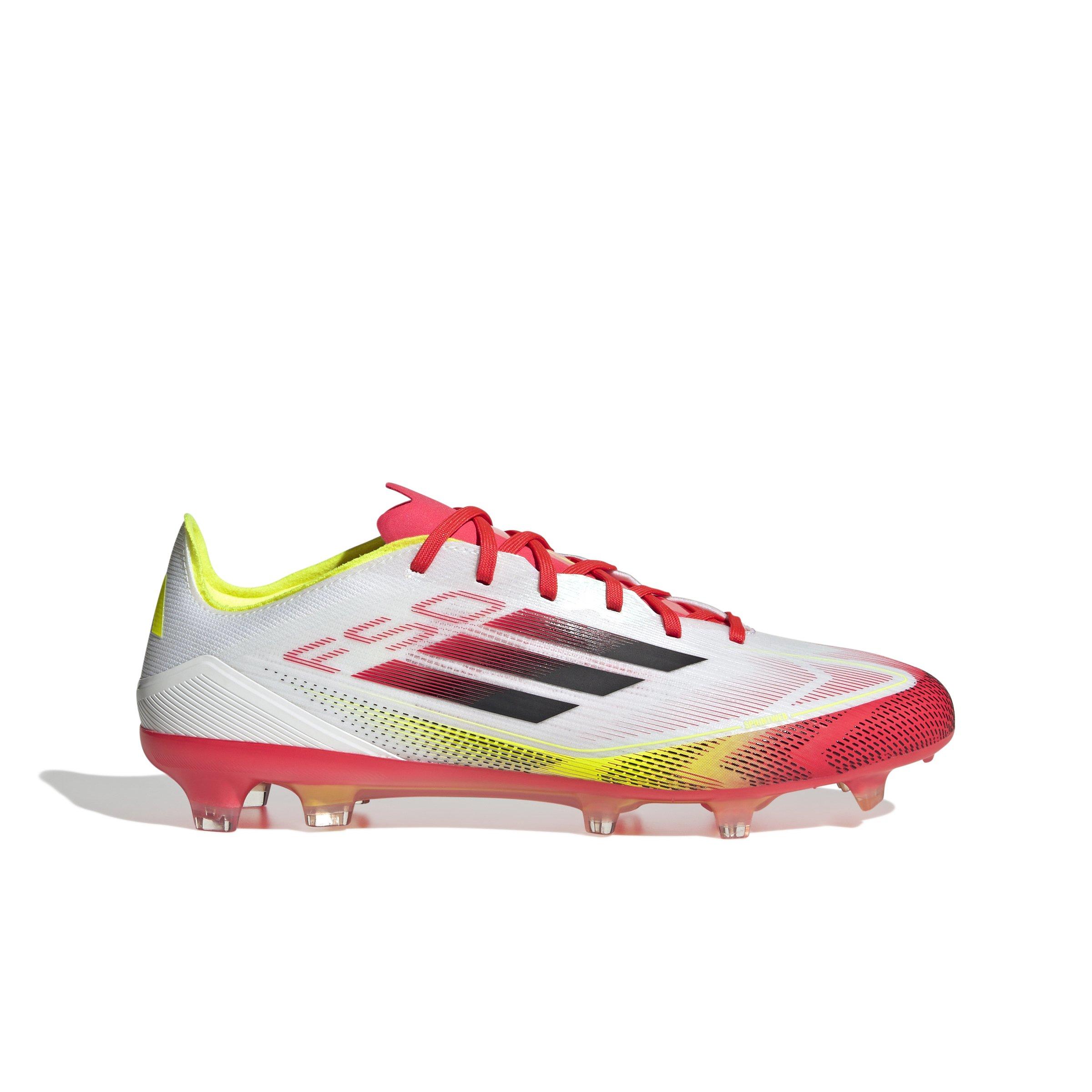 adidas F50 Pro FG "Ftwr White/Core Black/Solar Yellow" Unisex Soccer Cleat - WHITE/BLACK/YELLOW Thumbnail View 1