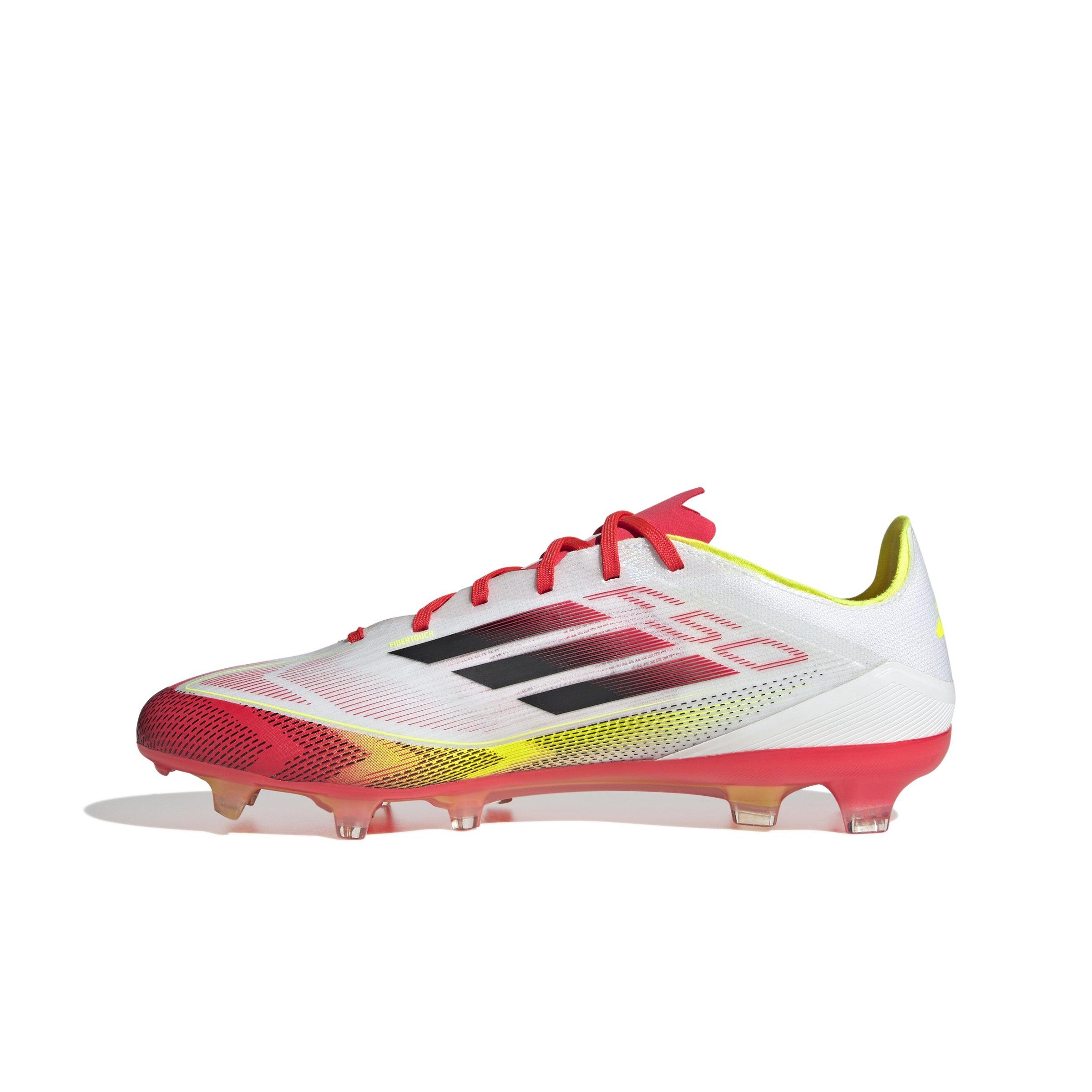 adidas F50 Pro FG "Ftwr White/Core Black/Solar Yellow" Unisex Soccer Cleat - WHITE/BLACK/YELLOW Thumbnail View 2