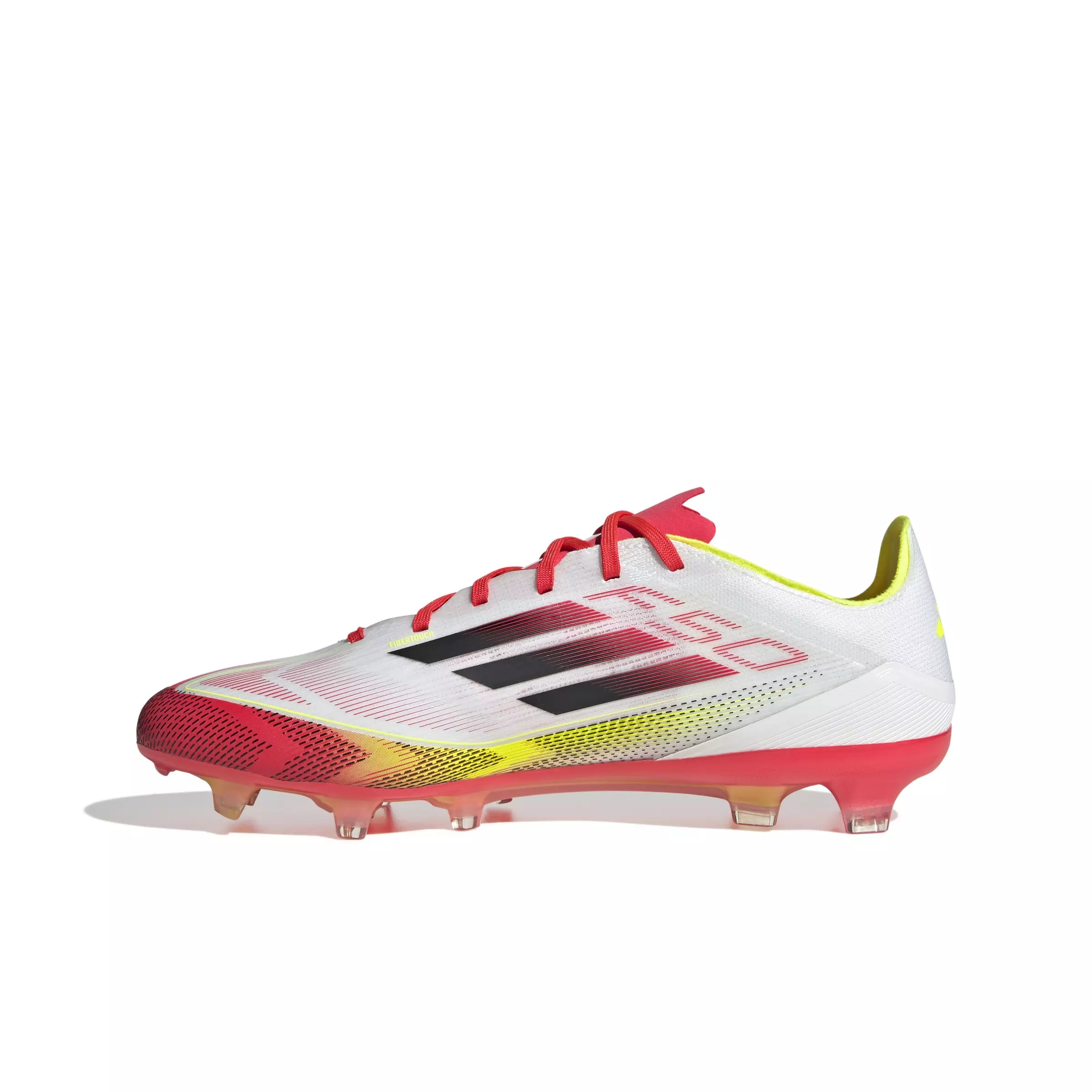 adidas F50 Pro FG "Ftwr White/Core Black/Solar Yellow" Unisex Soccer Cleat - WHITE/BLACK/YELLOW