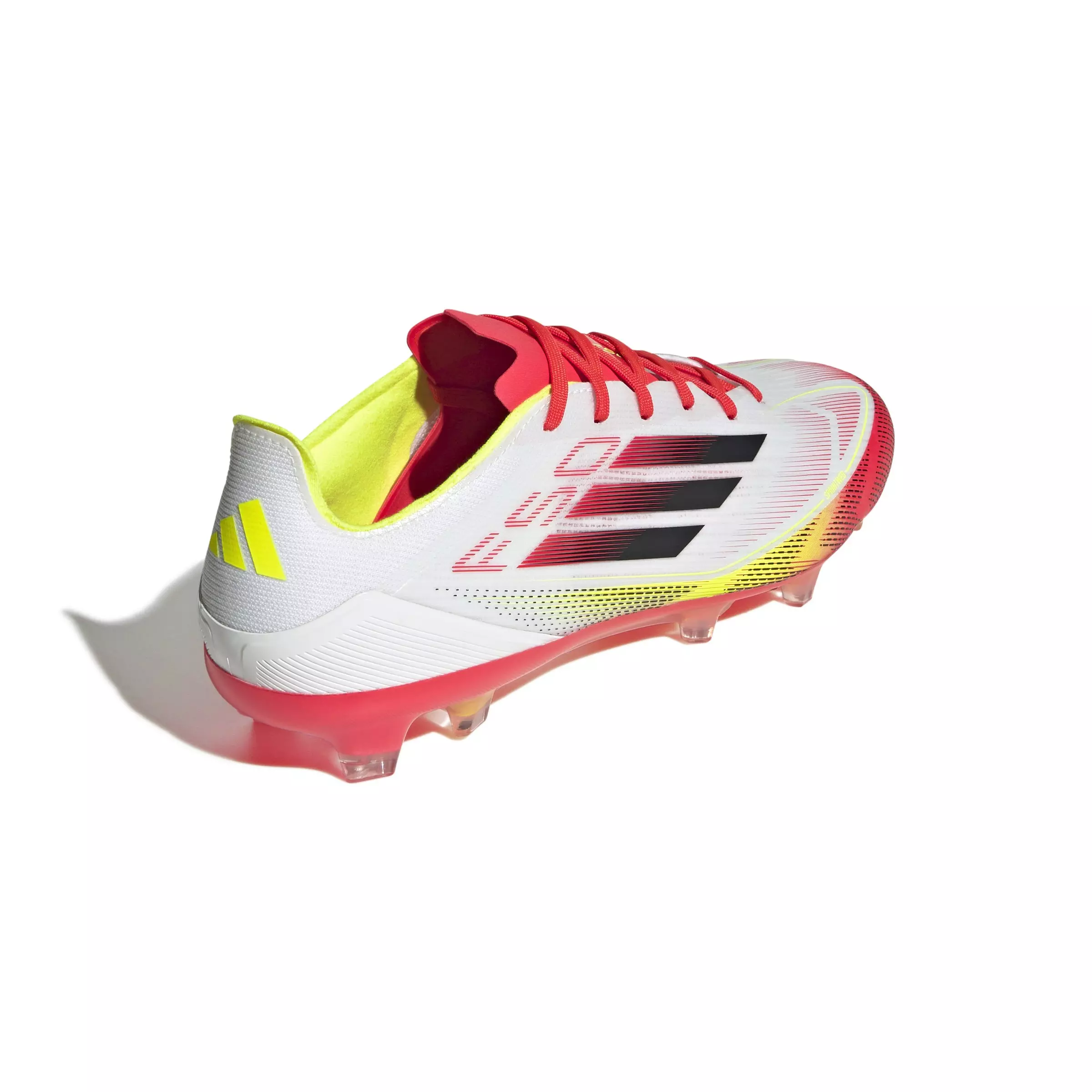 adidas F50 Pro FG "Ftwr White/Core Black/Solar Yellow" Unisex Soccer Cleat - WHITE/BLACK/YELLOW