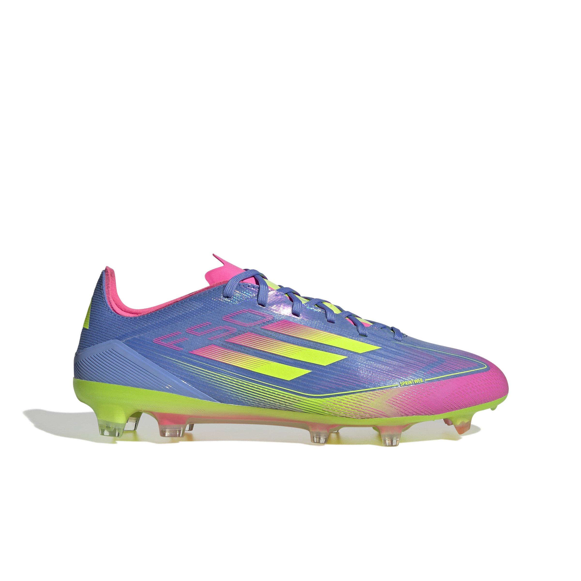 adidas F50 Pro FG "Blue Fusion/Lucid Lemon/Lucid Pink" Unisex Soccer Cleat - BLUE/LEMON/PINK Thumbnail View 1