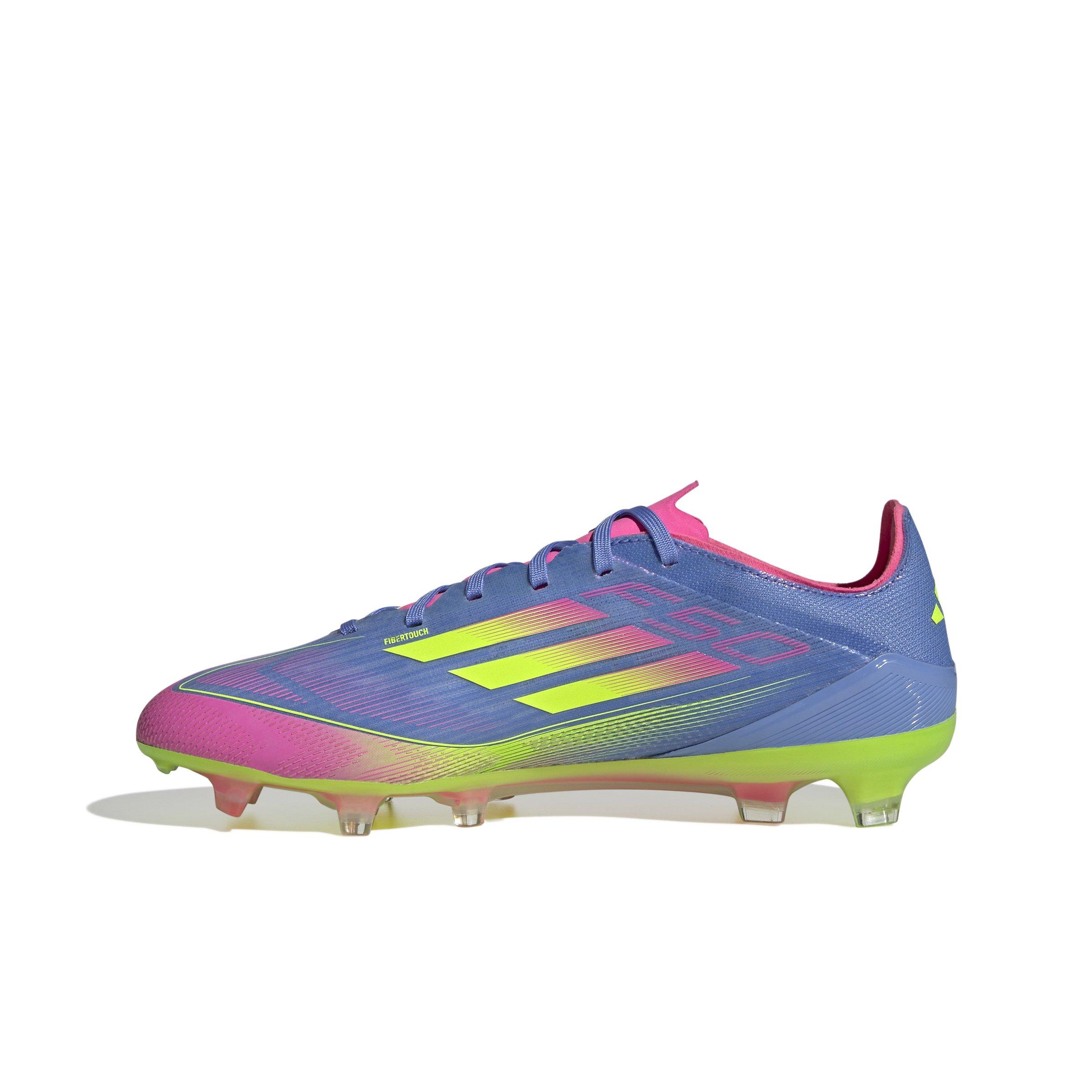 adidas F50 Pro FG "Blue Fusion/Lucid Lemon/Lucid Pink" Unisex Soccer Cleat - BLUE/LEMON/PINK Thumbnail View 2