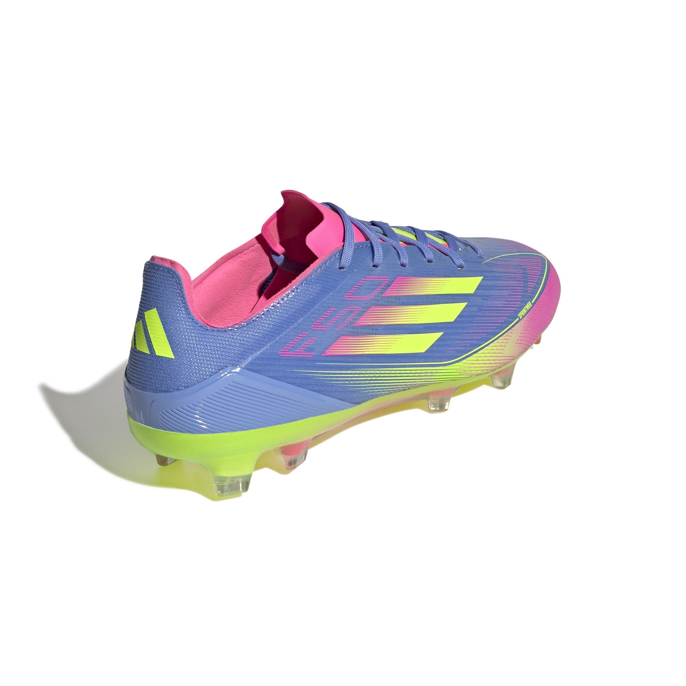 adidas F50 Pro FG "Blue Fusion/Lucid Lemon/Lucid Pink" Unisex Soccer Cleat - BLUE/LEMON/PINK Thumbnail View 4