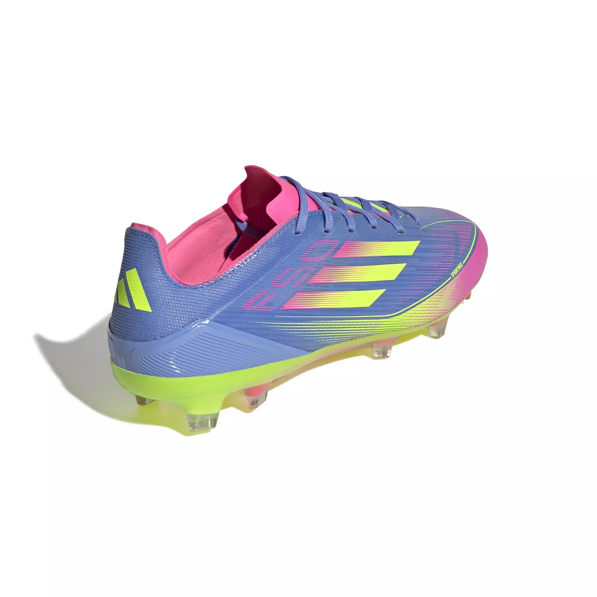adidas F50 Pro FG "Blue Fusion/Lucid Lemon/Lucid Pink" Unisex Soccer Cleat - BLUE/LEMON/PINK