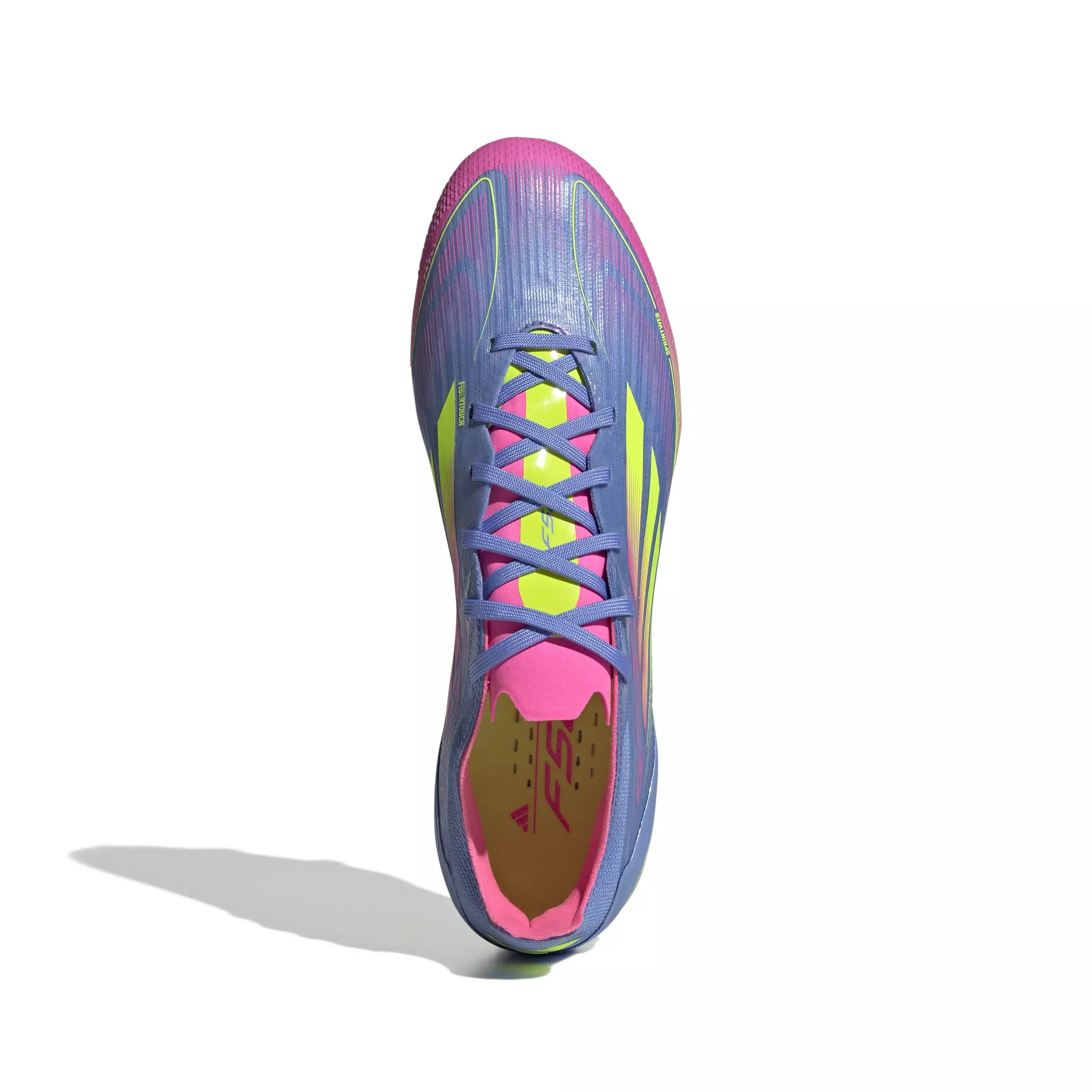 adidas F50 Pro FG "Blue Fusion/Lucid Lemon/Lucid Pink" Unisex Soccer Cleat - BLUE/LEMON/PINK