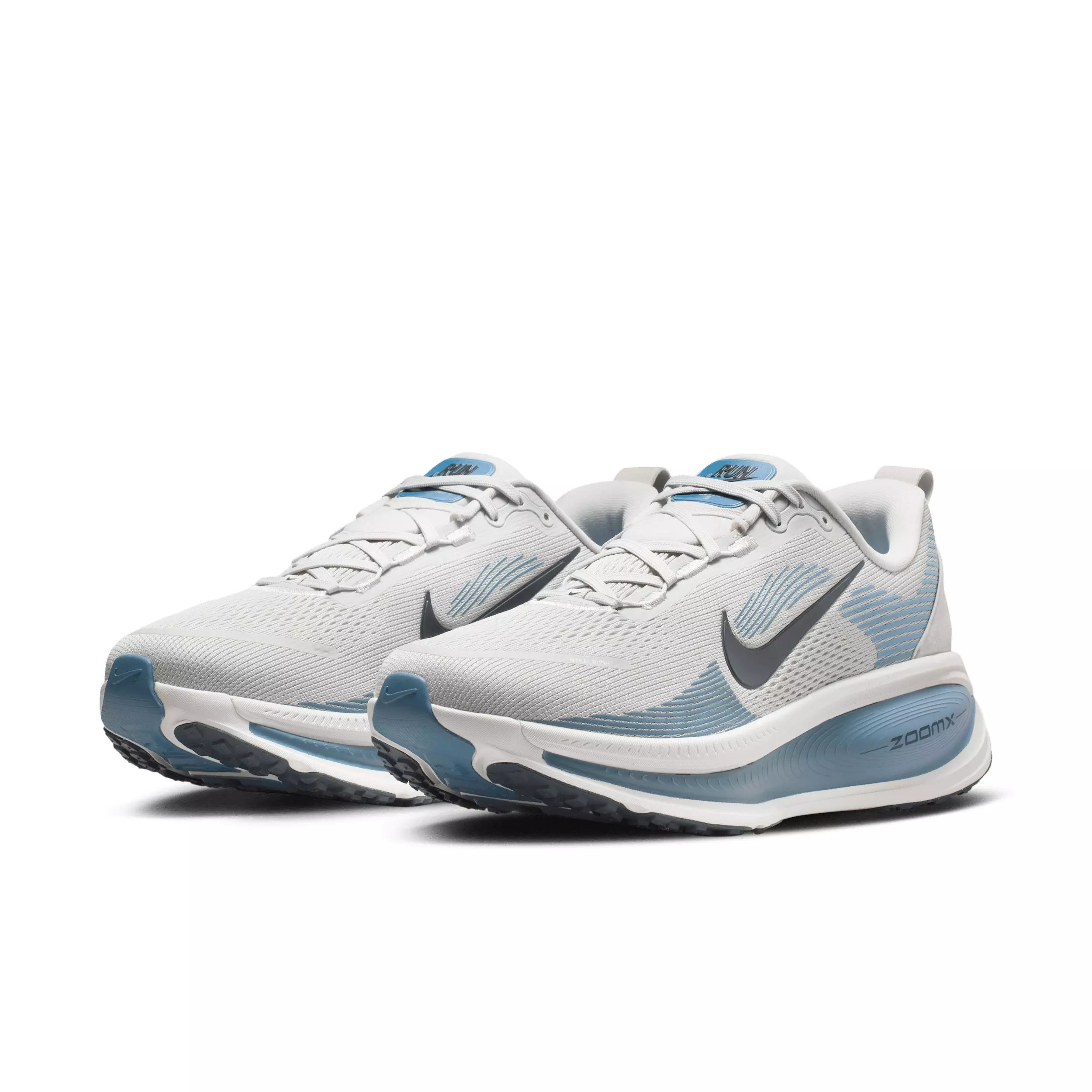 Nike Vomero 18 "Grey Fog/Off White/Work Blue/Dark Obsidian" Men's Running Shoe - GREY/OFF WHITE/BLUE/DK OBIDIAN