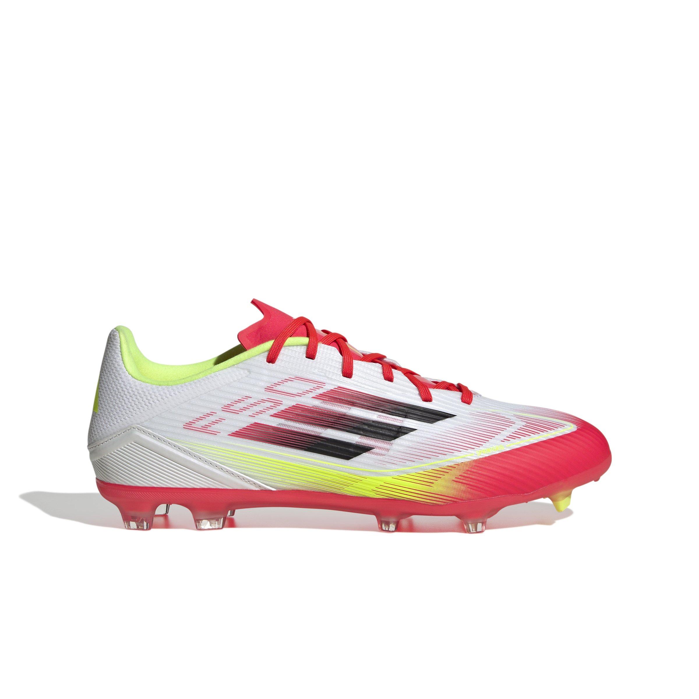 adidas F50 League MG "Ftwr White/Core Black/Solar Yellow" Unisex Soccer Cleat - WHITE/BLACK/YELLOW Thumbnail View 1