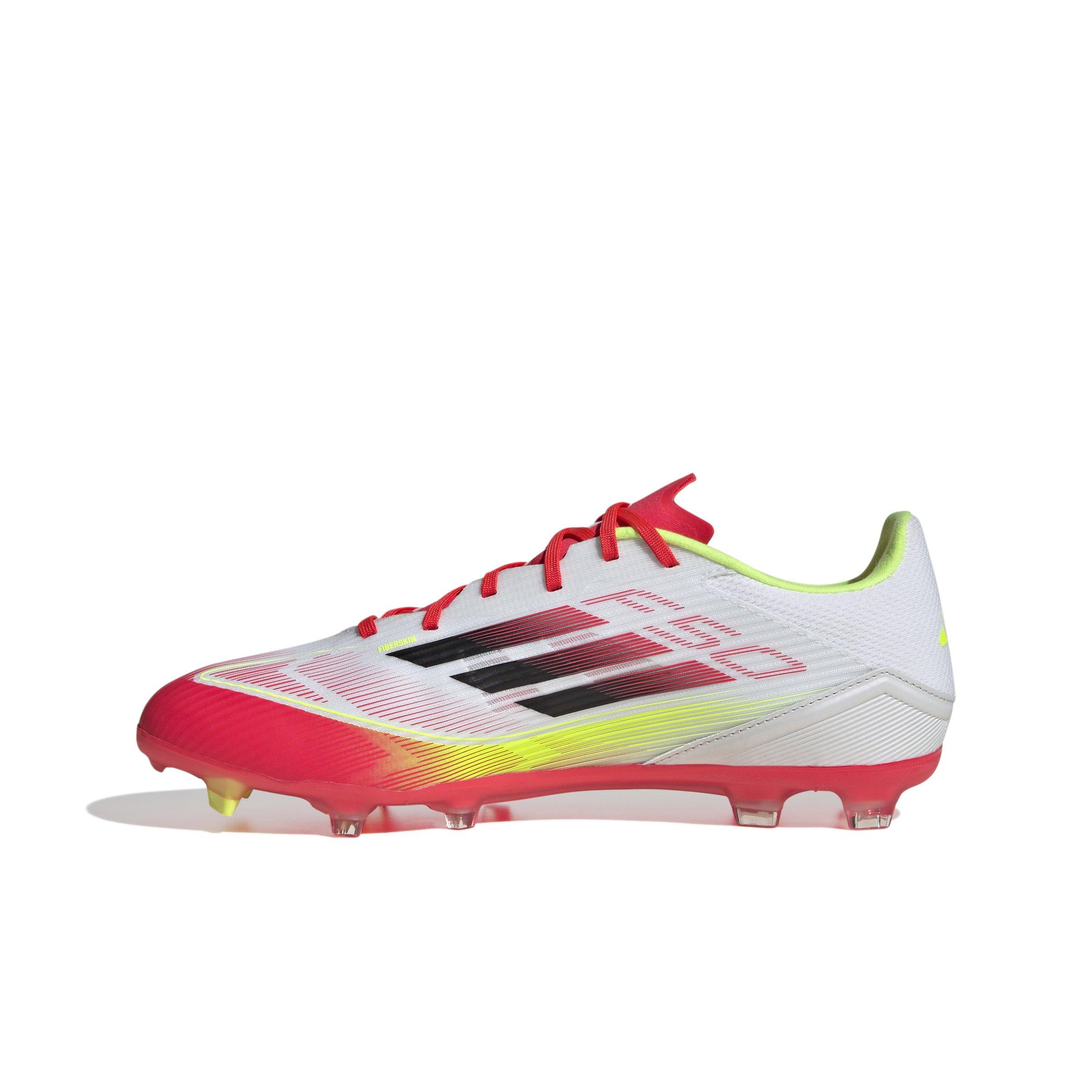 adidas F50 League MG "Ftwr White/Core Black/Solar Yellow" Unisex Soccer Cleat - WHITE/BLACK/YELLOW Thumbnail View 2