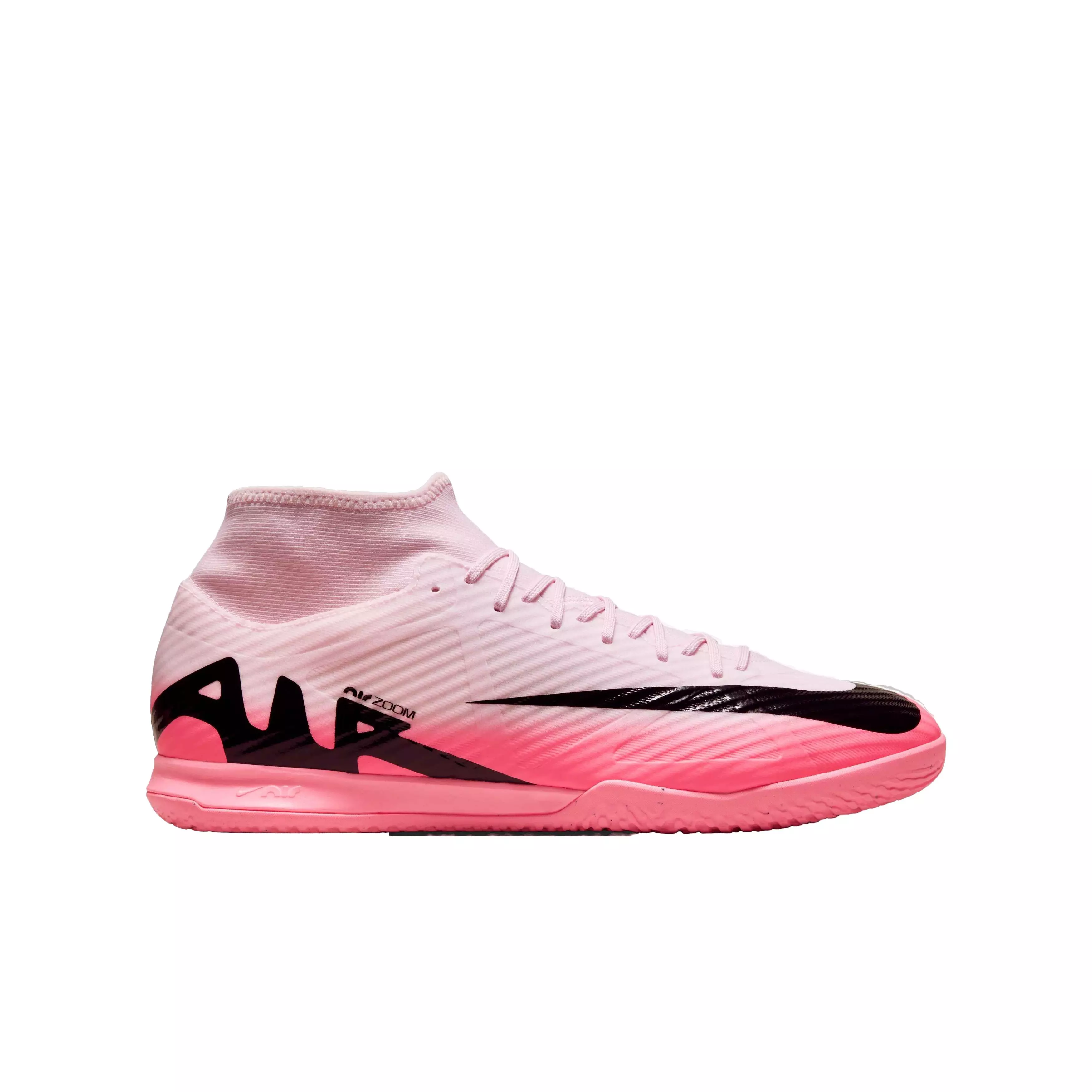 Nike Mercurial Superfly 9 Academy Indoor/Court "Pink Foam/Black" Grade School Kids' Soccer Shoe - PINK/BLACK