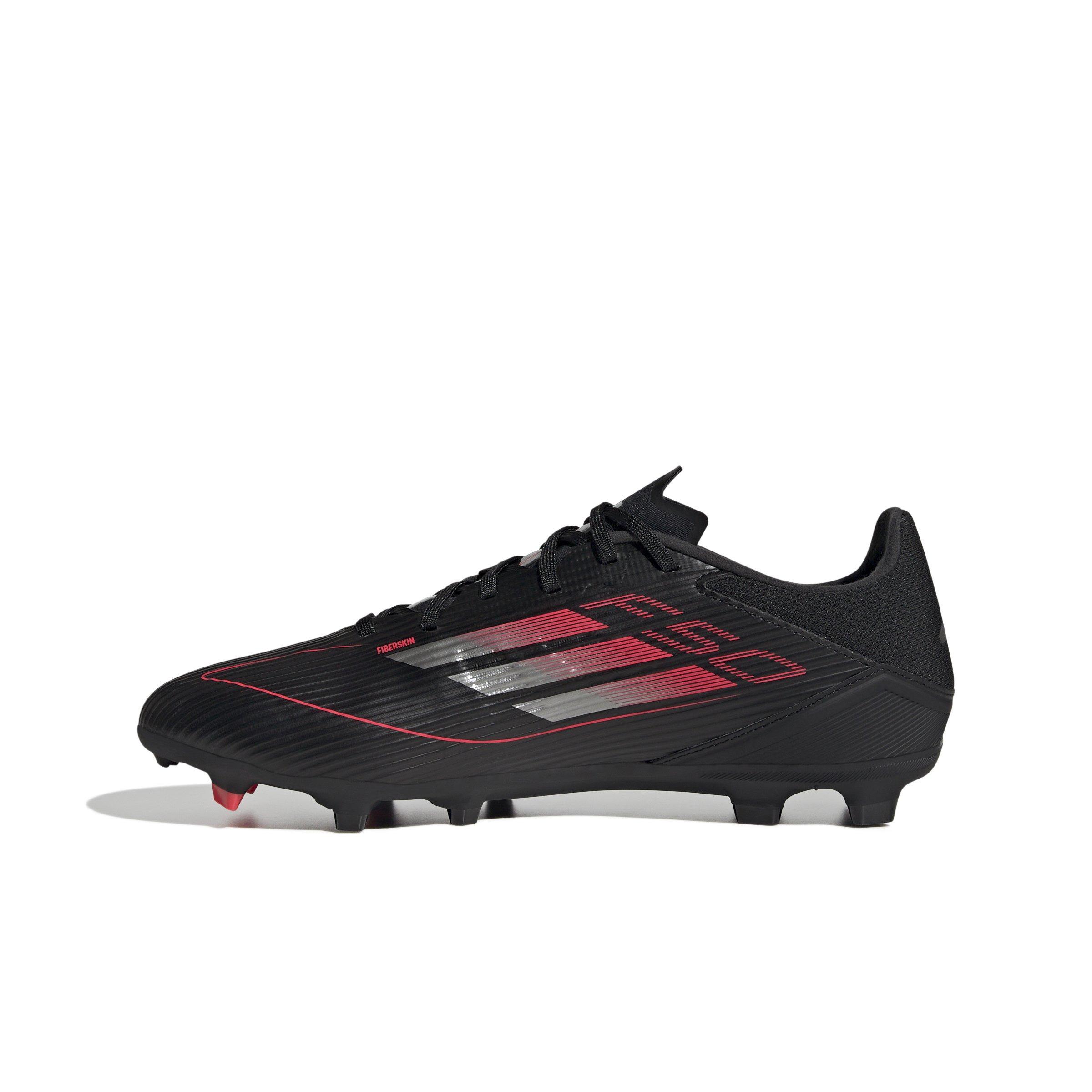 adidas F50 League MG "Core Black/Iron Metallic/Lucid Red" Unisex Soccer Cleat - BLACK/IRON/RED Thumbnail View 2
