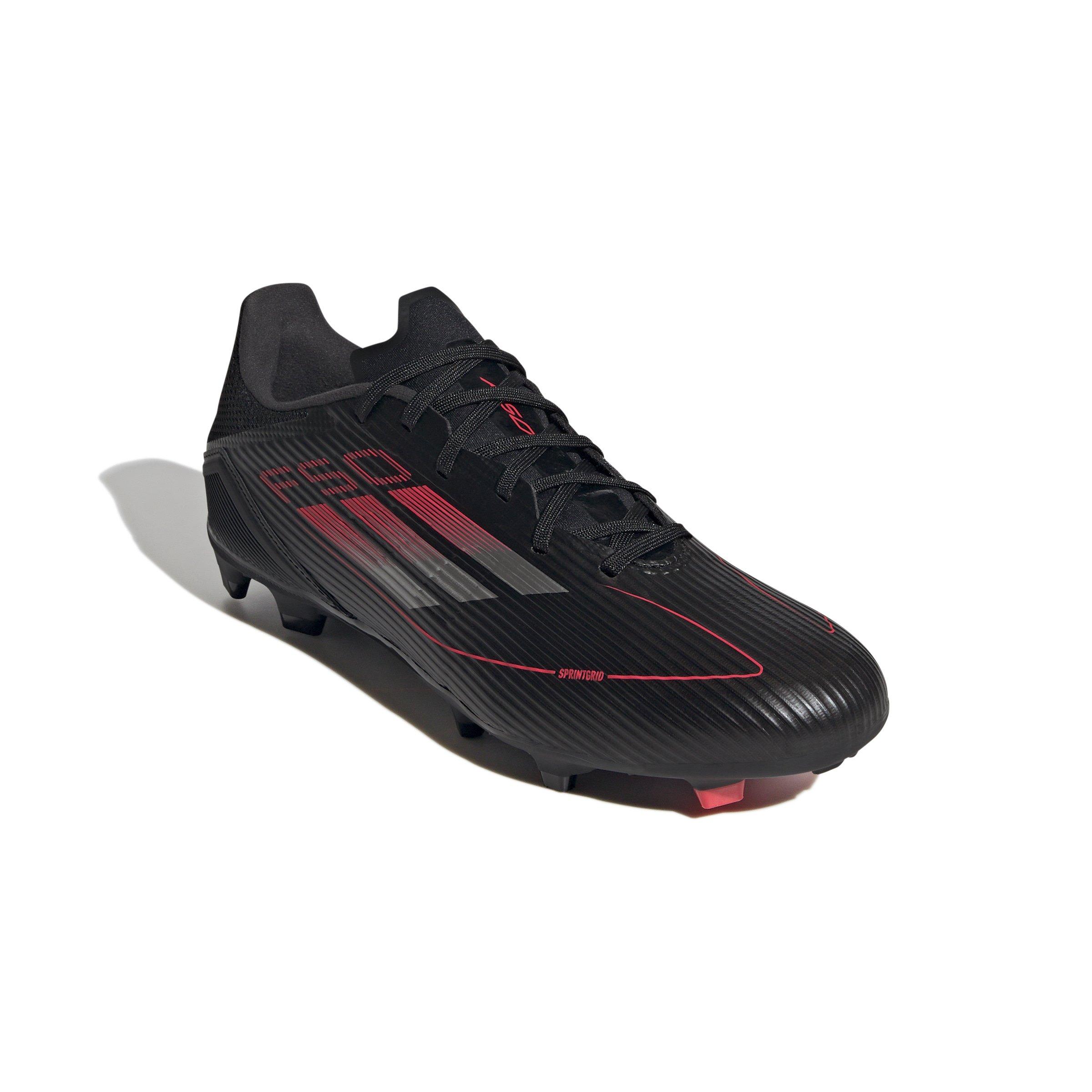 adidas F50 League MG "Core Black/Iron Metallic/Lucid Red" Unisex Soccer Cleat - BLACK/IRON/RED Thumbnail View 3