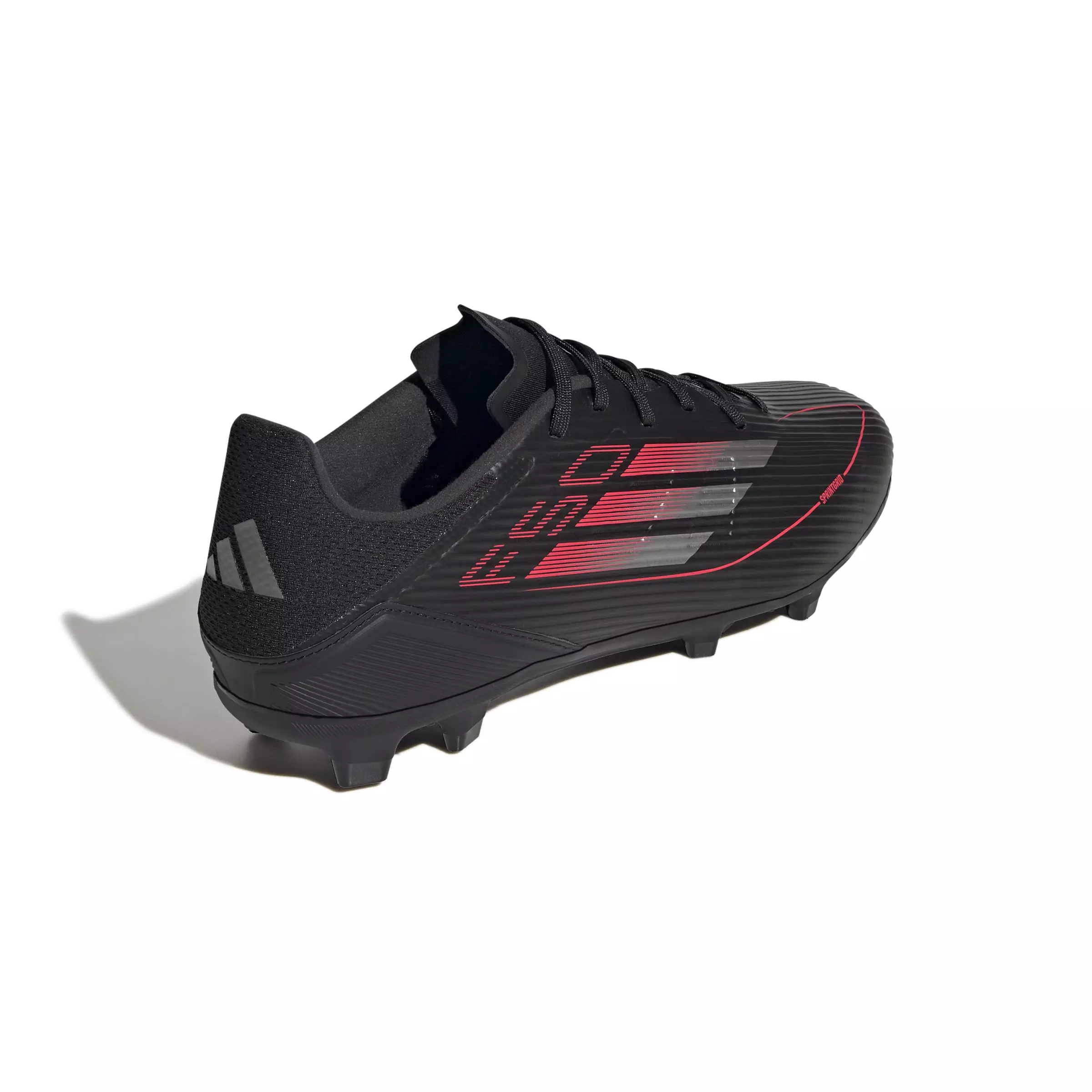 adidas F50 League MG "Core Black/Iron Metallic/Lucid Red" Unisex Soccer Cleat - BLACK/IRON/RED