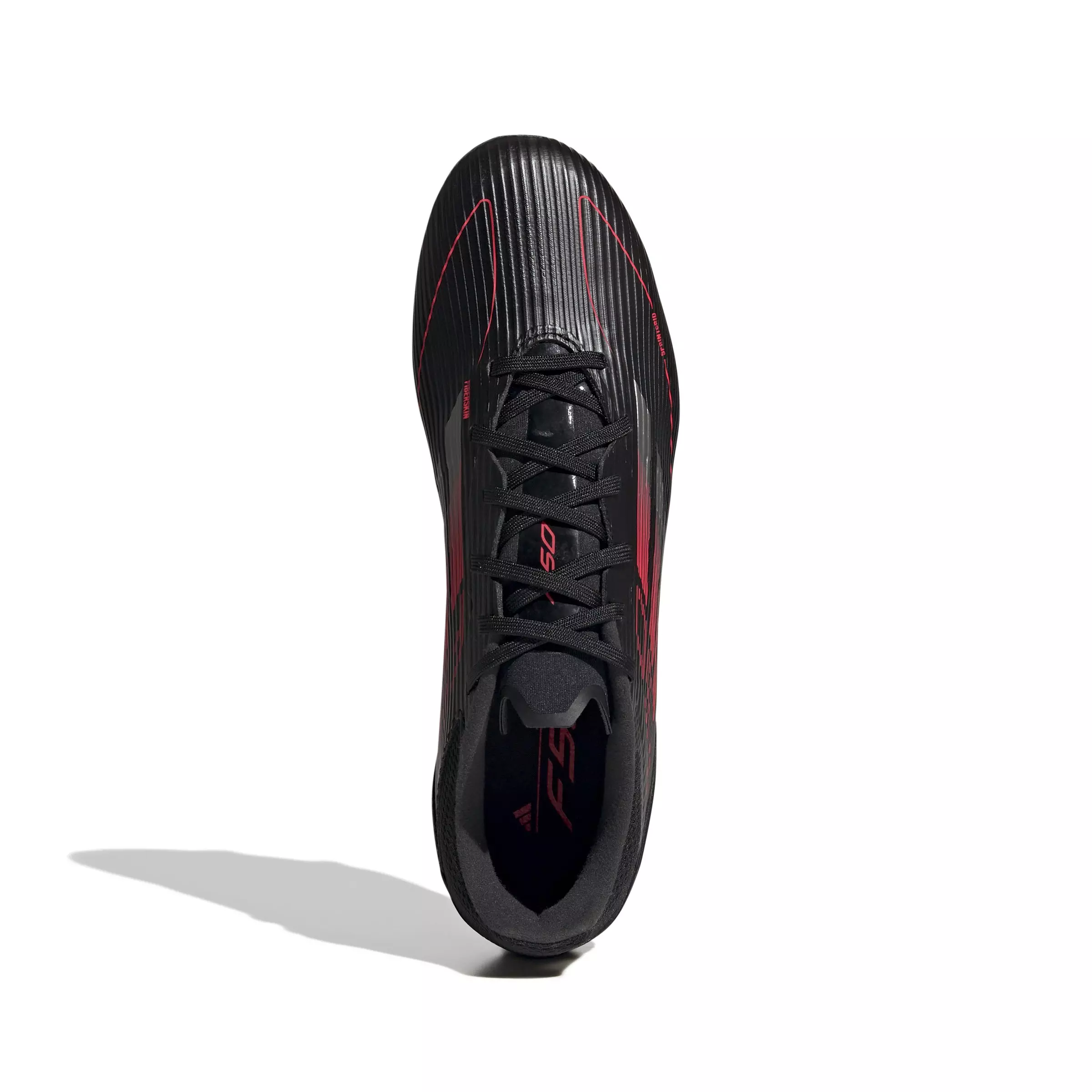 adidas F50 League MG "Core Black/Iron Metallic/Lucid Red" Unisex Soccer Cleat - BLACK/IRON/RED