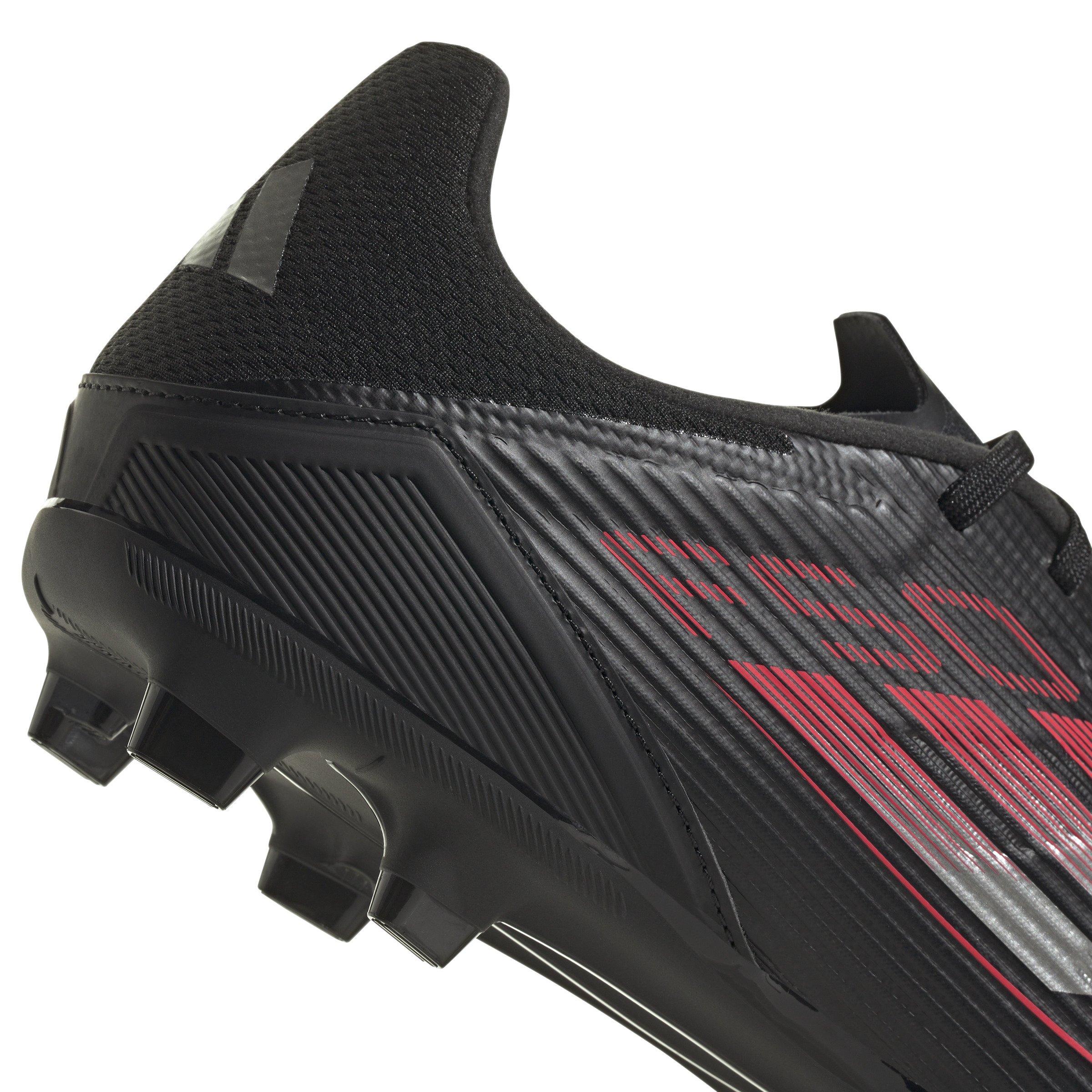 adidas F50 League MG "Core Black/Iron Metallic/Lucid Red" Unisex Soccer Cleat - BLACK/IRON/RED Thumbnail View 7