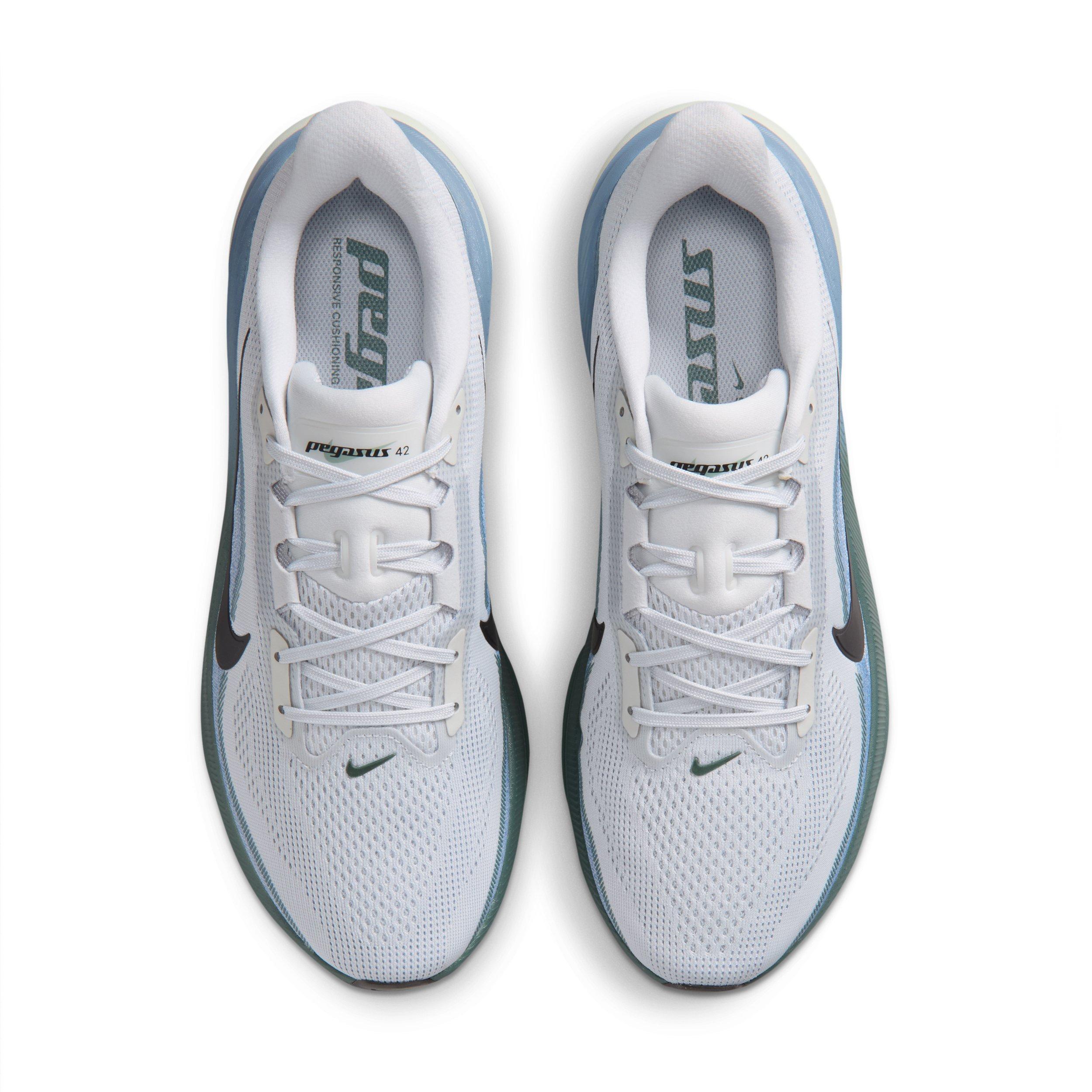 Nike Pegasus 42 "Pure Platinum/Work Blue/Mineral Slate/Dark Obsidian" Men's Running Shoe - PLATINUM/BLUE/SLATE/DK OBSIDIAN Thumbnail View 4
