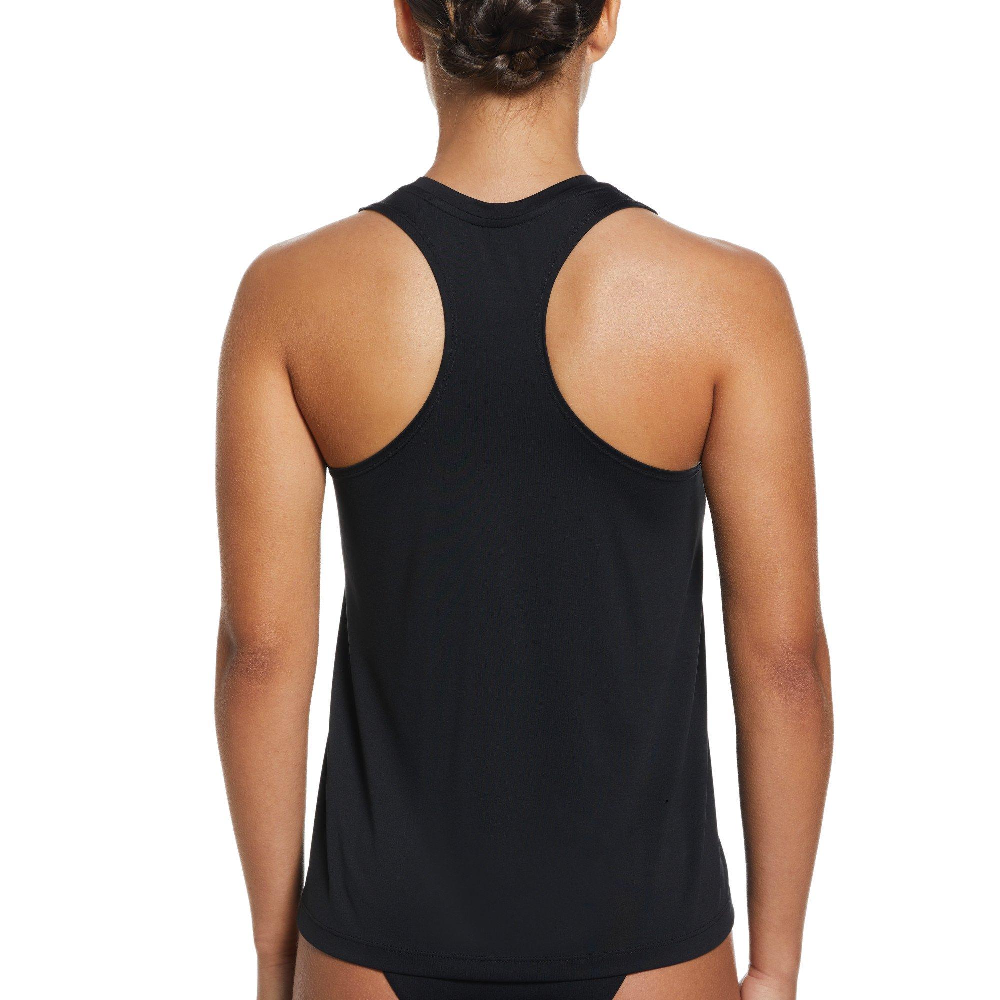 Nike Women's Swim Essential Tank Top - BLACK Thumbnail View 2