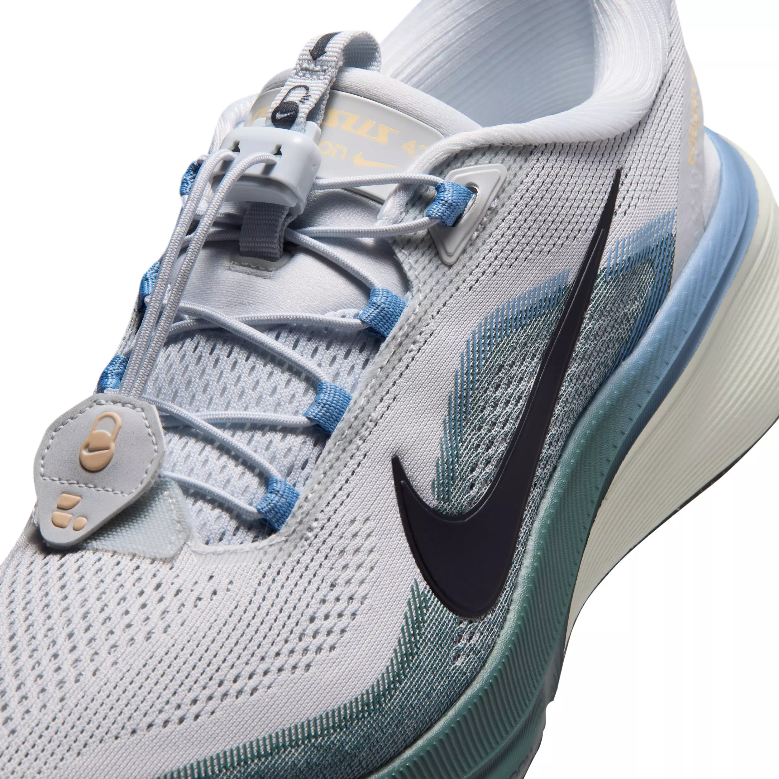 Nike Pegasus 42 EasyOn "Pure Platinum/Mineral Slate/Work Blue/Dark Obsidian" Men's Running Shoe - PLATINUM/SLATE/BLUE/DK OBSIDIAN