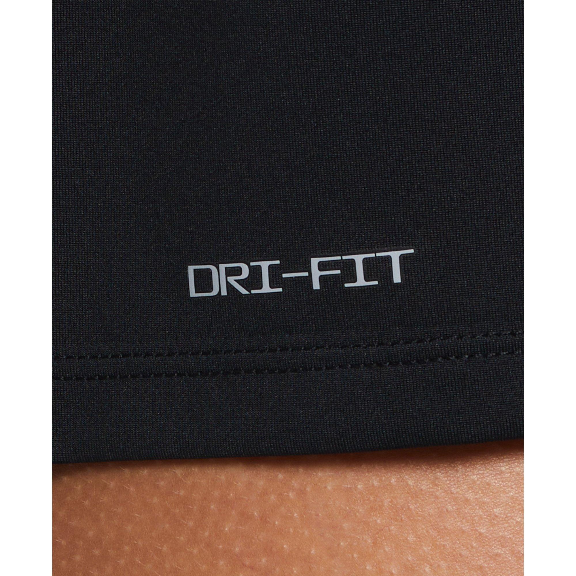 Nike Women's Swim Essential Dri-FIT Hydroguard Short Sleeve Shirt - BLACK Thumbnail View 5