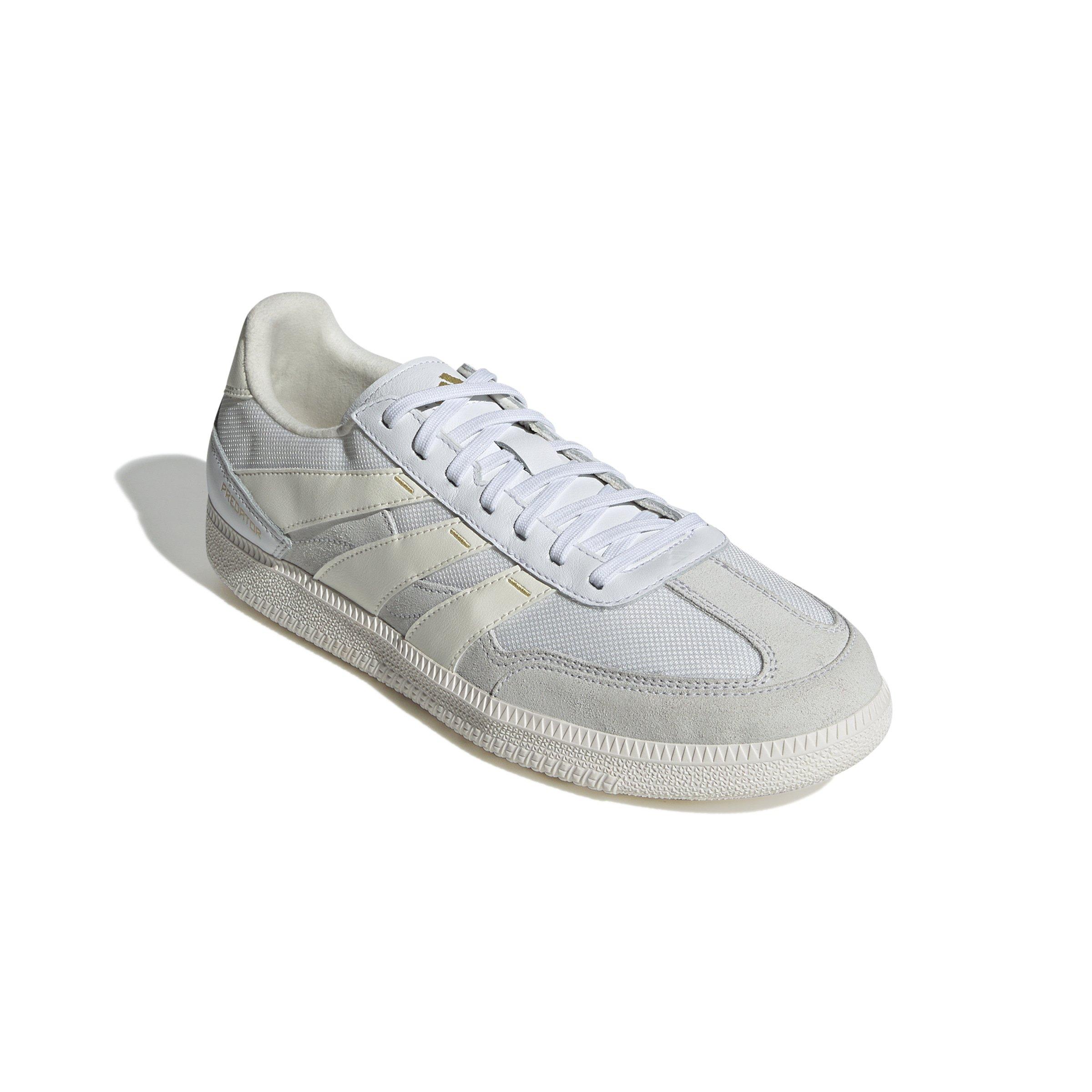 adidas Predator Freestyle Indoor "Ftwr White/Off White/Gold Metallic" Unisex Soccer Shoe - WHITE/OFF WHITE/GOLD Thumbnail View 3