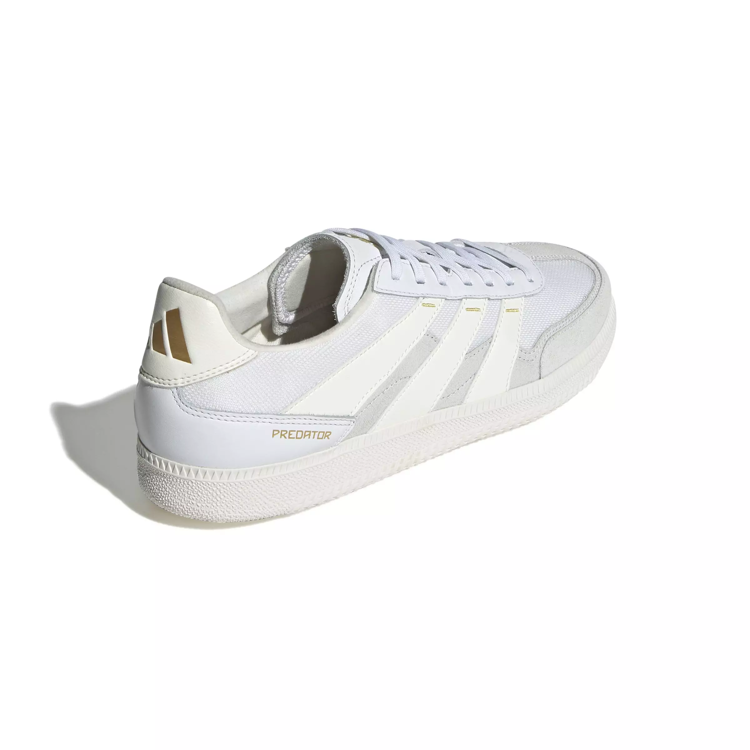 adidas Predator Freestyle Indoor "Ftwr White/Off White/Gold Metallic" Unisex Soccer Shoe - WHITE/OFF WHITE/GOLD