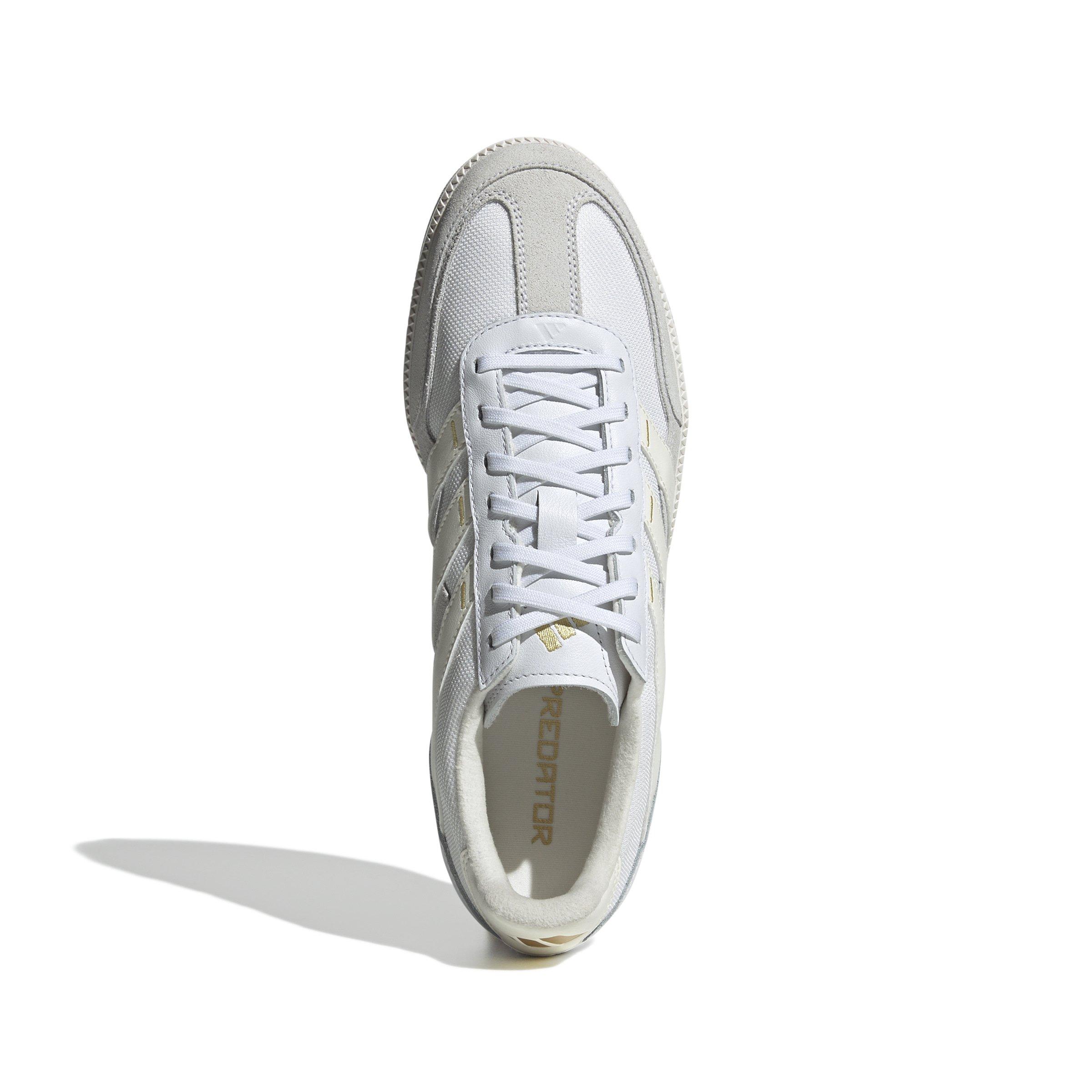 adidas Predator Freestyle Indoor "Ftwr White/Off White/Gold Metallic" Unisex Soccer Shoe - WHITE/OFF WHITE/GOLD Thumbnail View 5