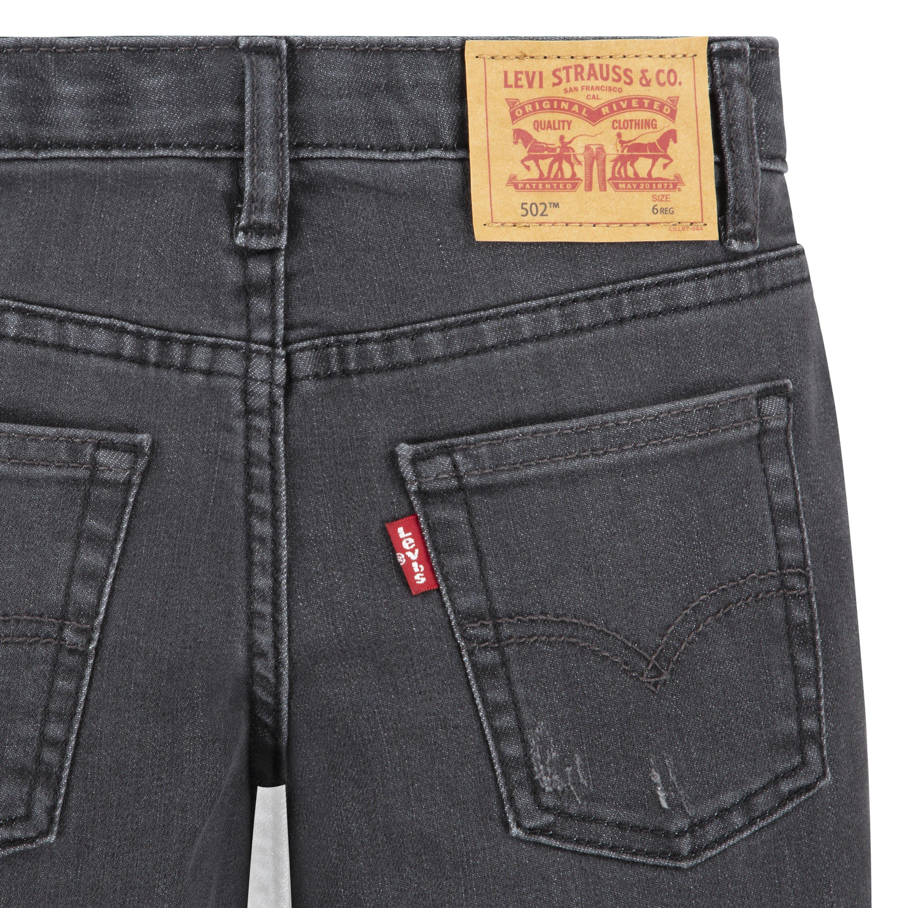 Levi's 502 Regular Taper Fit Little Boys' Black Wash Denim Jeans